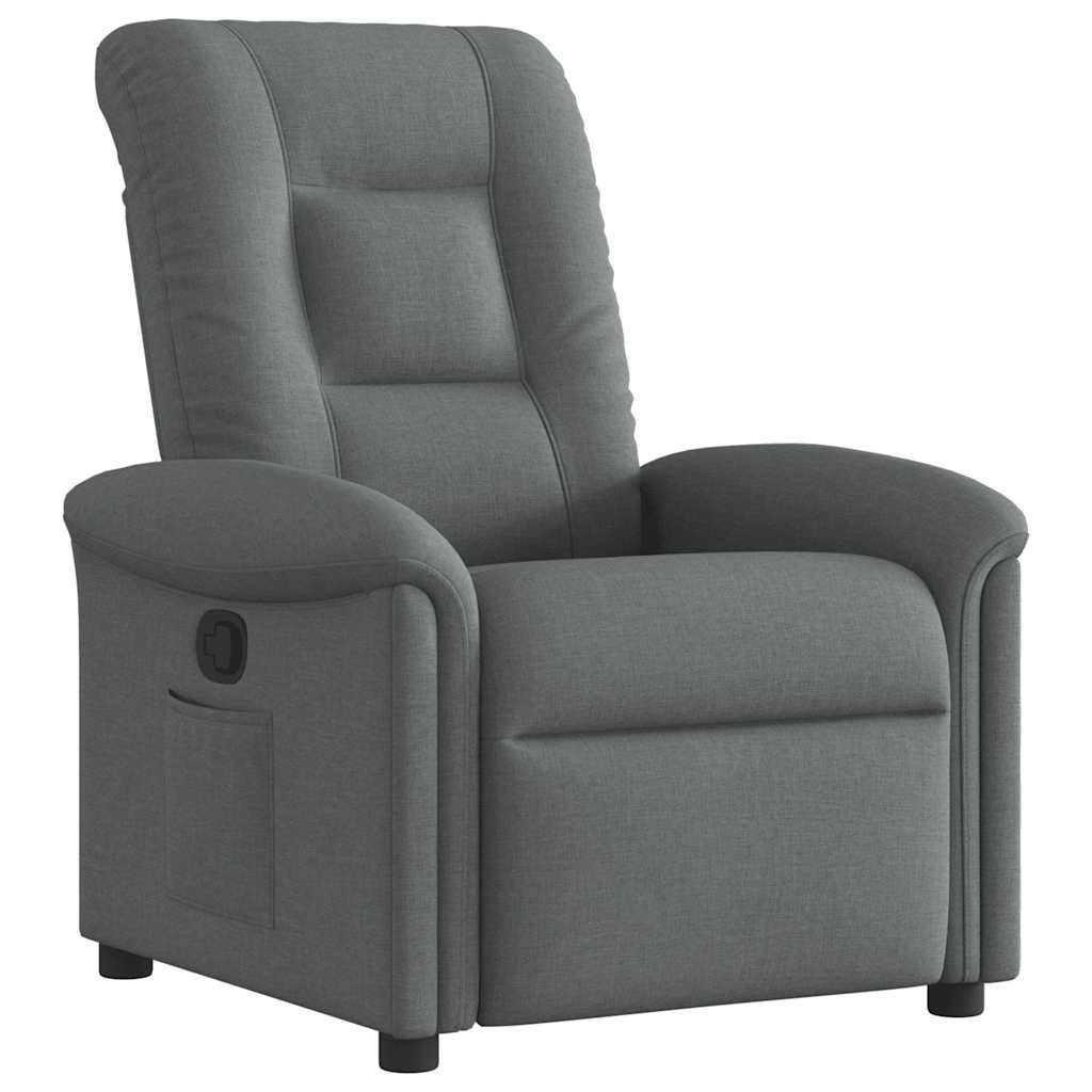 Sessel Relaxsessel Dunkelgrau Stoff