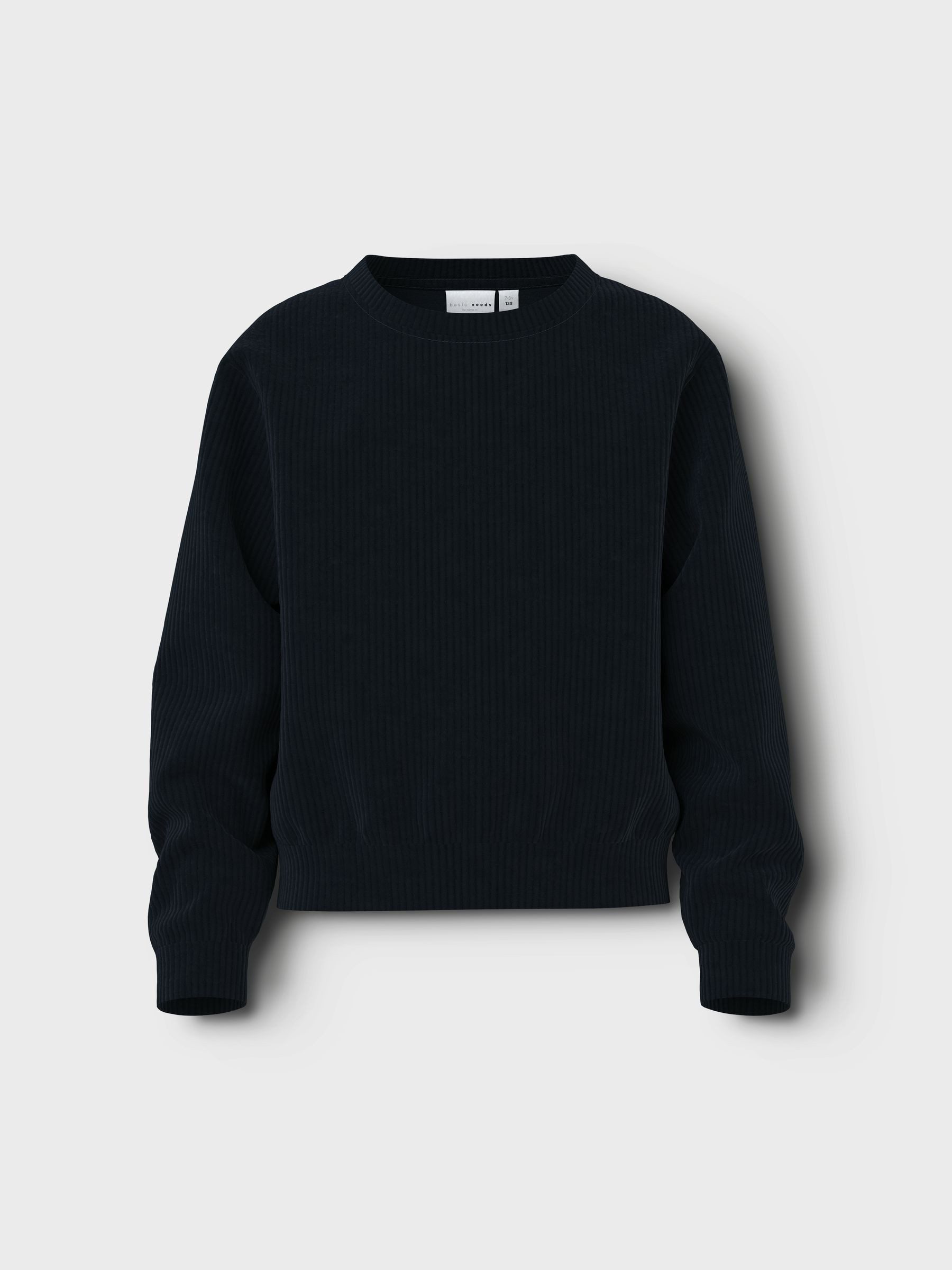 Name It Langarmshirt Weicher Velours Longsleeve Rundhals NKFVELOA LS VELVET SHORT TOP