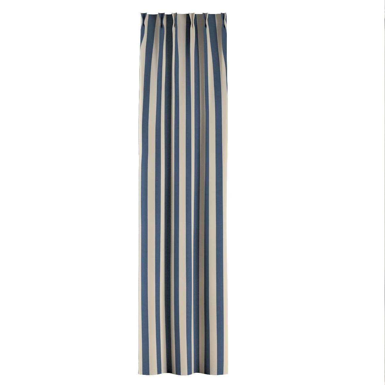 Vorhang cm, 100 blau-weiß 60 Quadro, 2-er mit Vorhang x flämischen Dekoria Falten