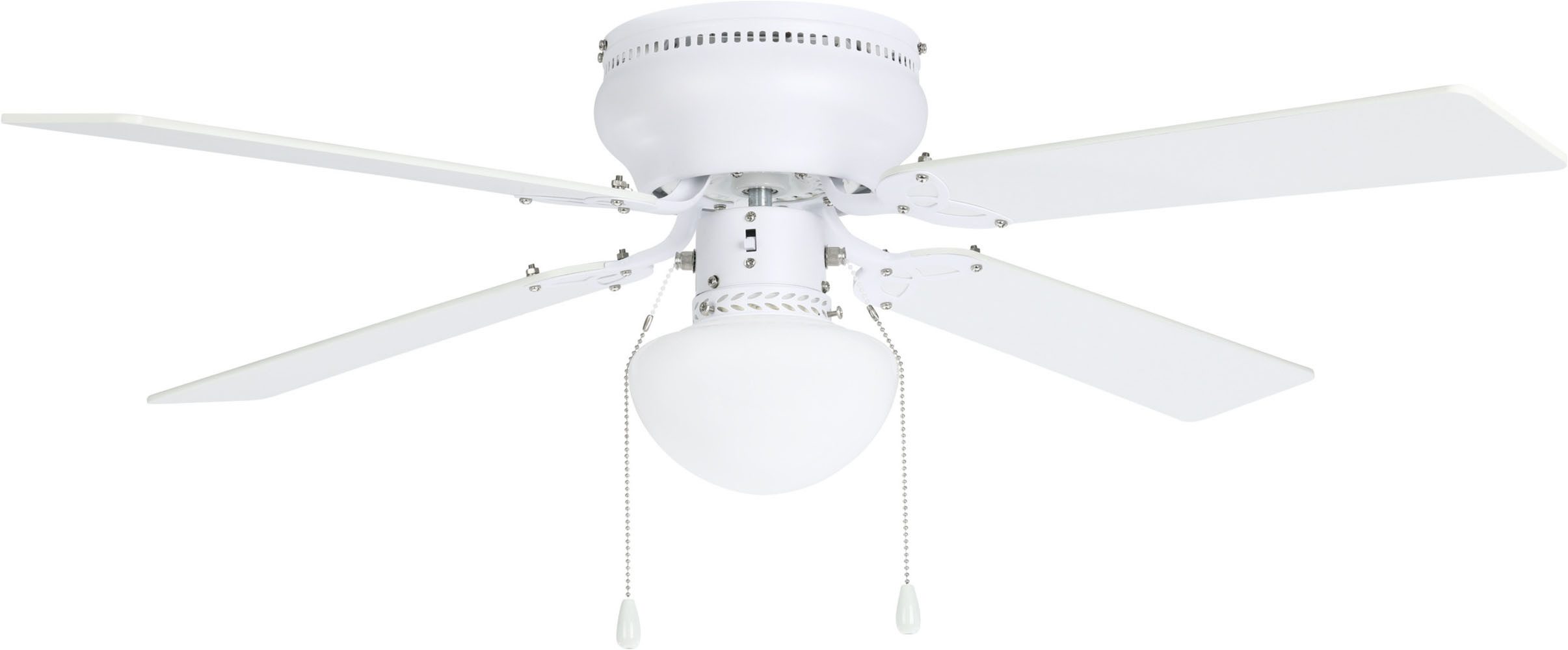 EGLO Deckenleuchte CAGLIARI, Fernbedienung, Infrarot inkl., ohne Leuchtmittel, Deckenventilator Cagliari, 4 Flügel Ventilator mit Zugkette