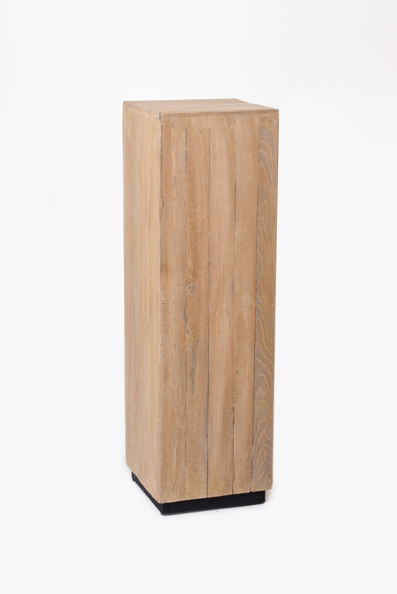 VIVANNO Blumenständer Sockel Stele Säule 30x30x100 PODEST Holz Antik Braun - cm