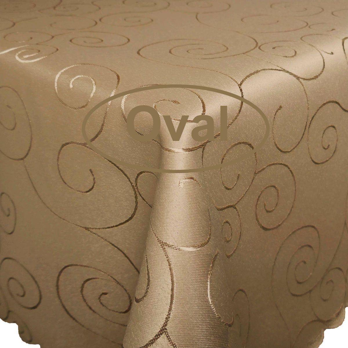 Tischdecke Ornamente OVAL Tischdecke Seidenglanz Damast günstig online kaufen