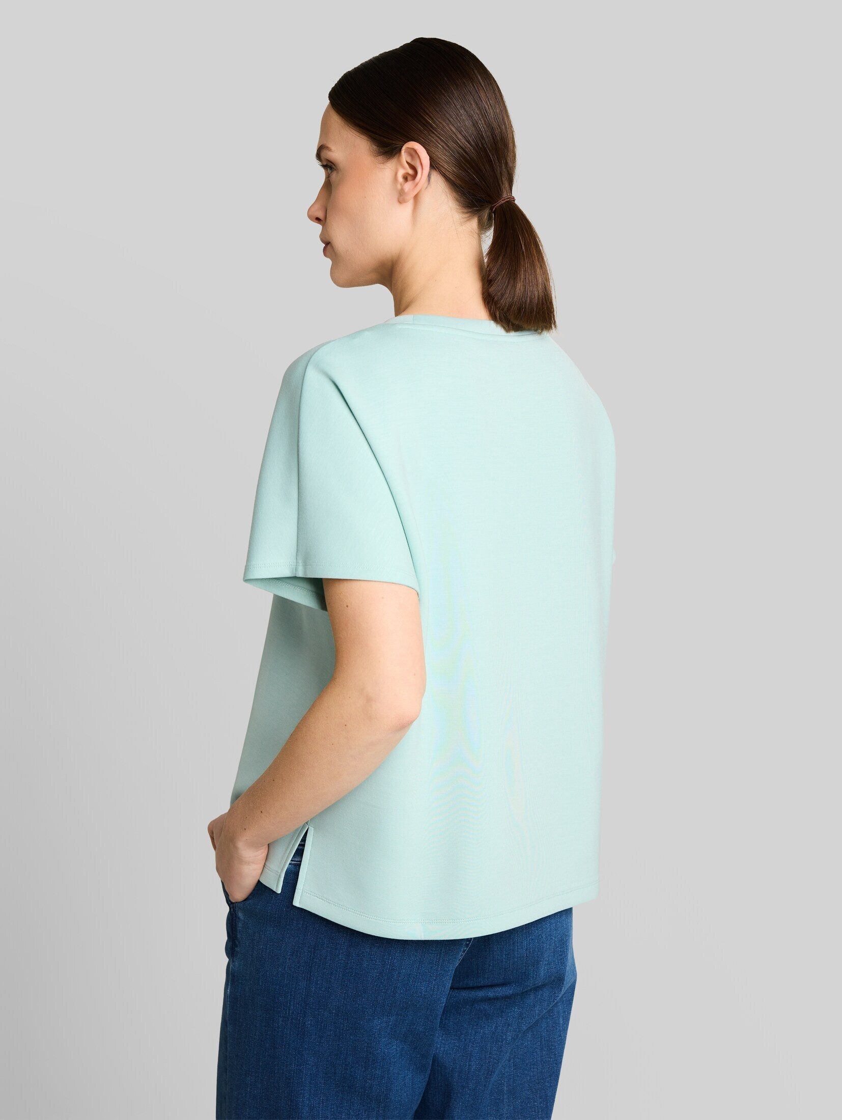 TOM TAILOR T-Shirt T-Shirt (im Einserpack) Loose Fit Scuba T-Shirt mit Print