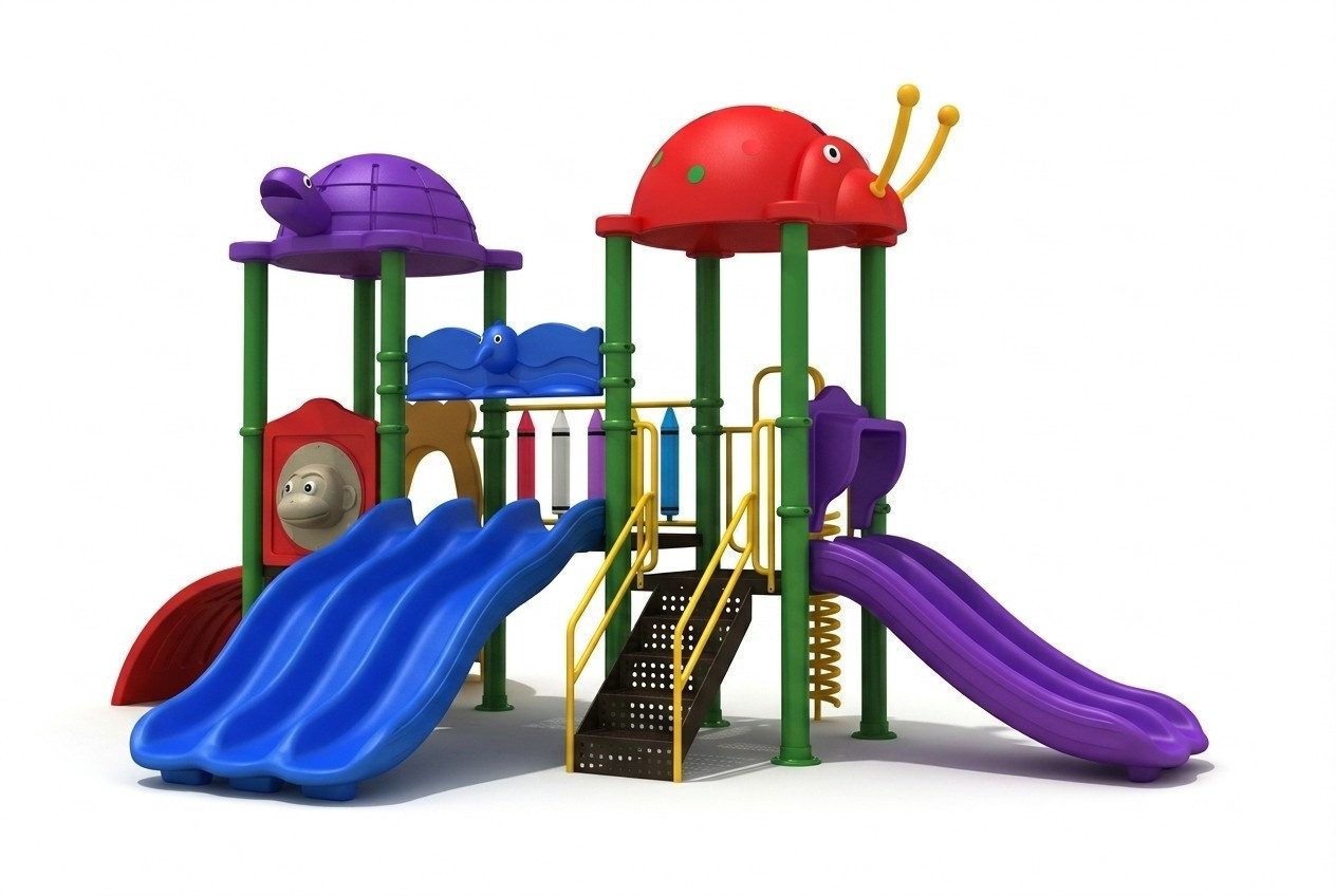 Xlmoebel Rutsche Spielturm im Dschungel-Stil mit Rutsche für Kinder im Freien, (Spielturm, 1-tlg., Spielplatz), Hergestellt in Europa