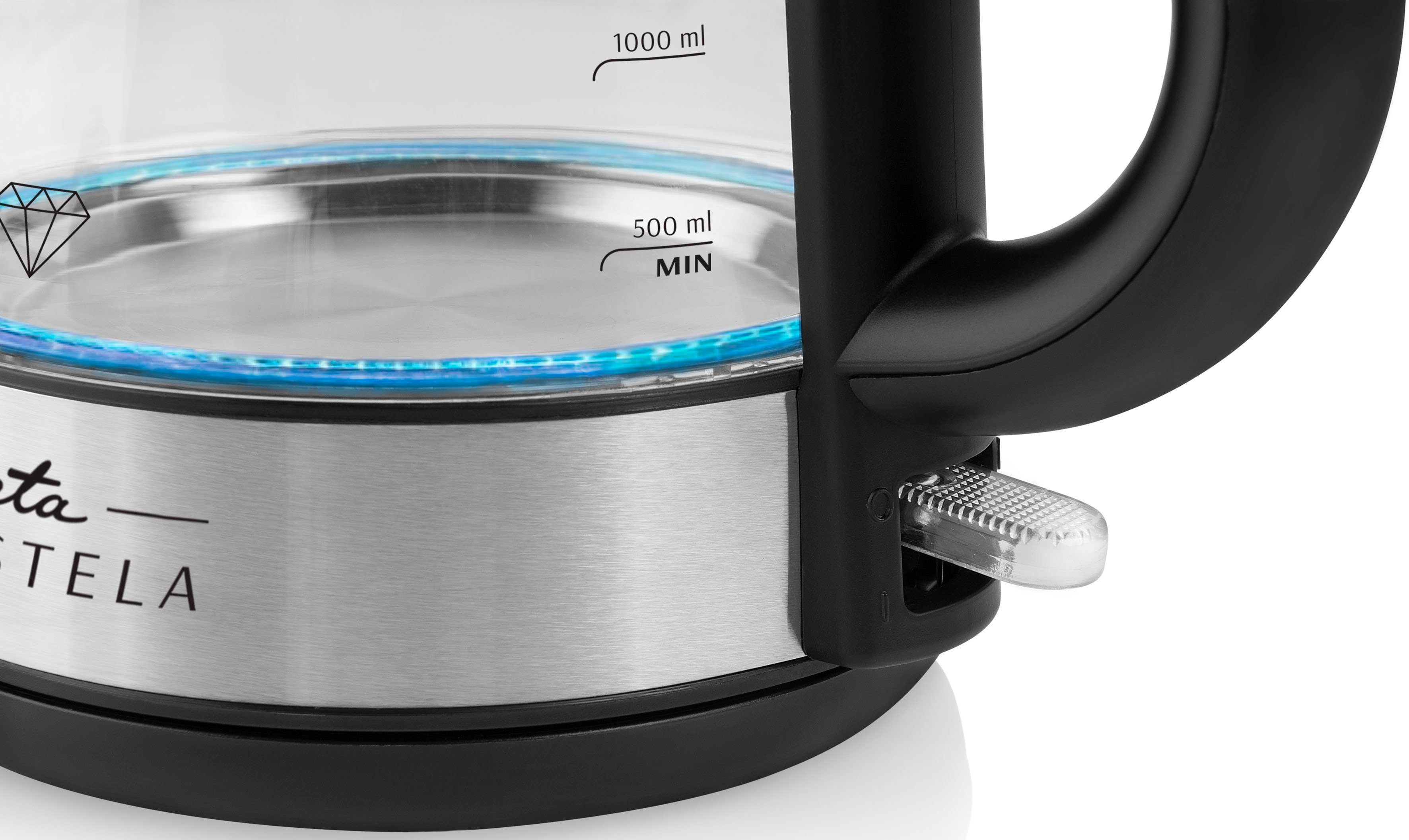 eta Wasserkocher CRYSTELLA ETA615390000, 1,7 l, 2200 W, mit LED-Beleuchtung, Wasserstandsanzeige