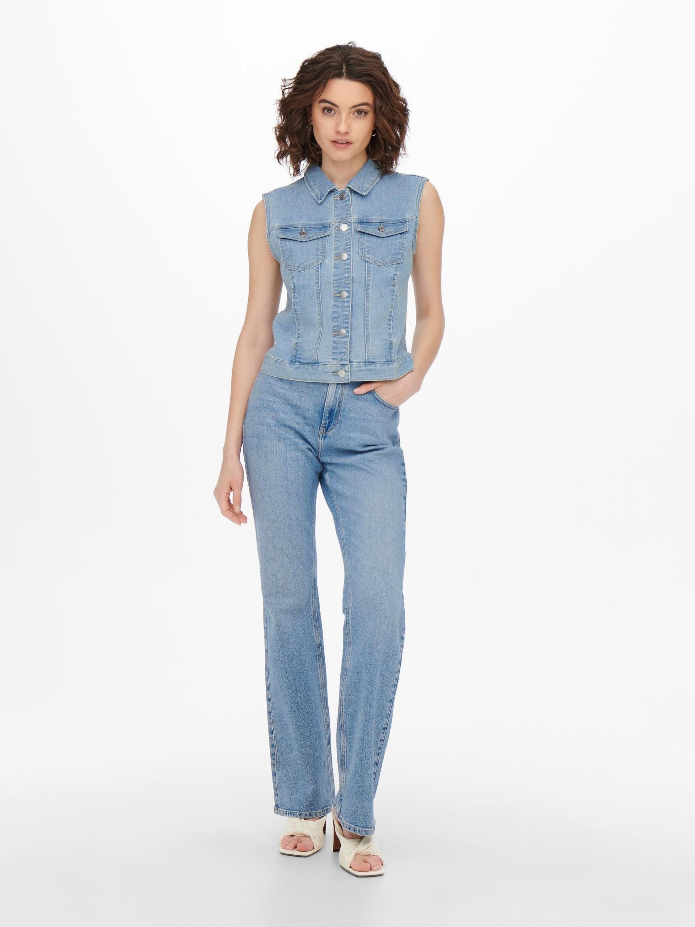ONLY Jeansweste Wonder (1-tlg) Plain/ohne Details. Reduzierter Preis € 29,90. Unverbindliche Preisempfehlung € 34,90