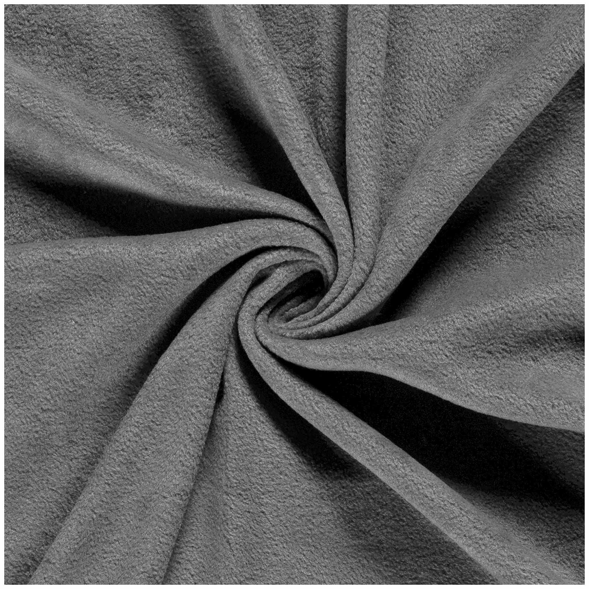 maDDma Stoff Fleecestoff Vliesstoff Fleece Stoff Zuschnitt ab 0,5m Meterware, mausgrau