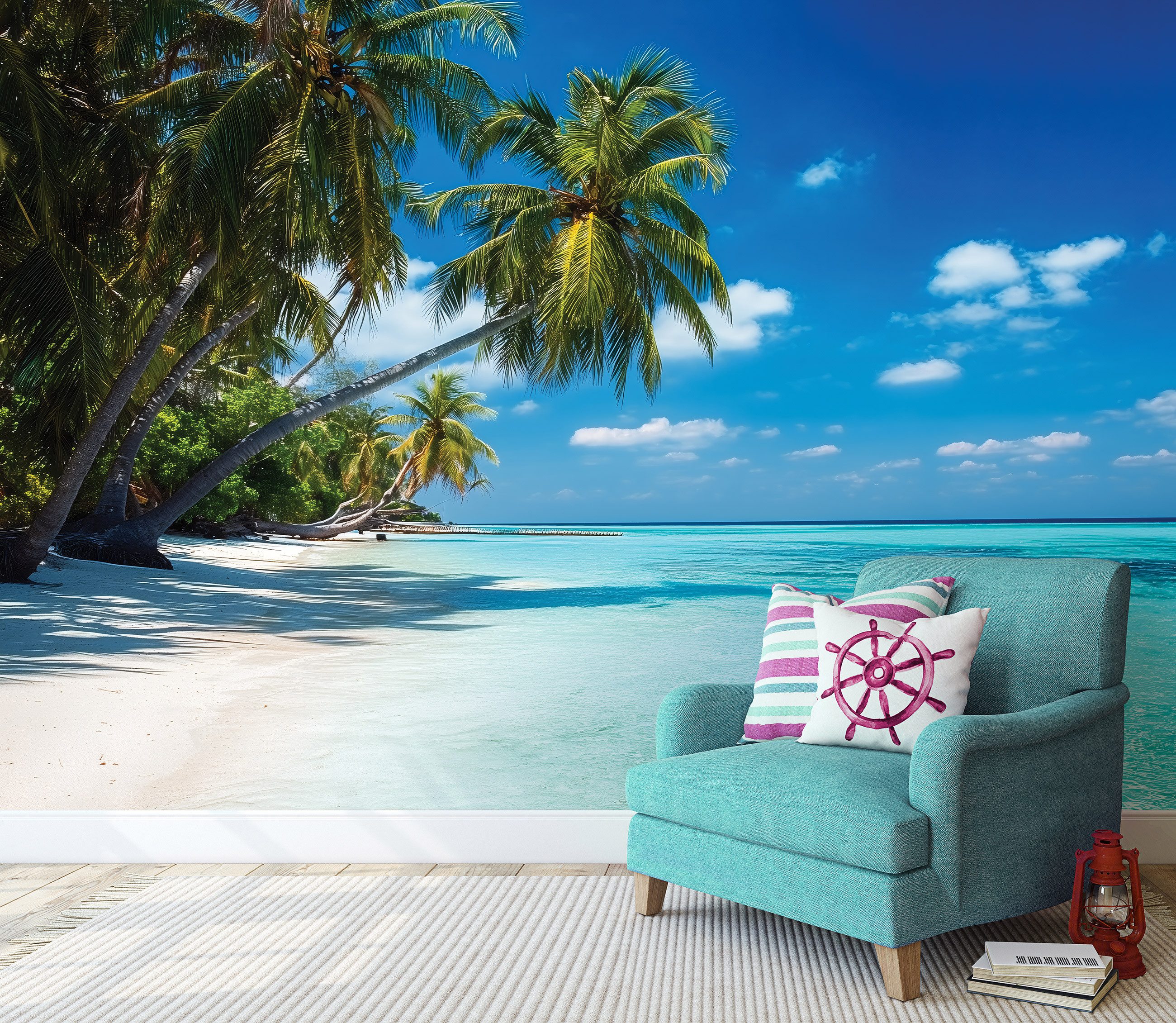 Wallarena Fototapete Strand Palmen Natur Vlies Tapete Wohnzimmer Schlafzimm günstig online kaufen