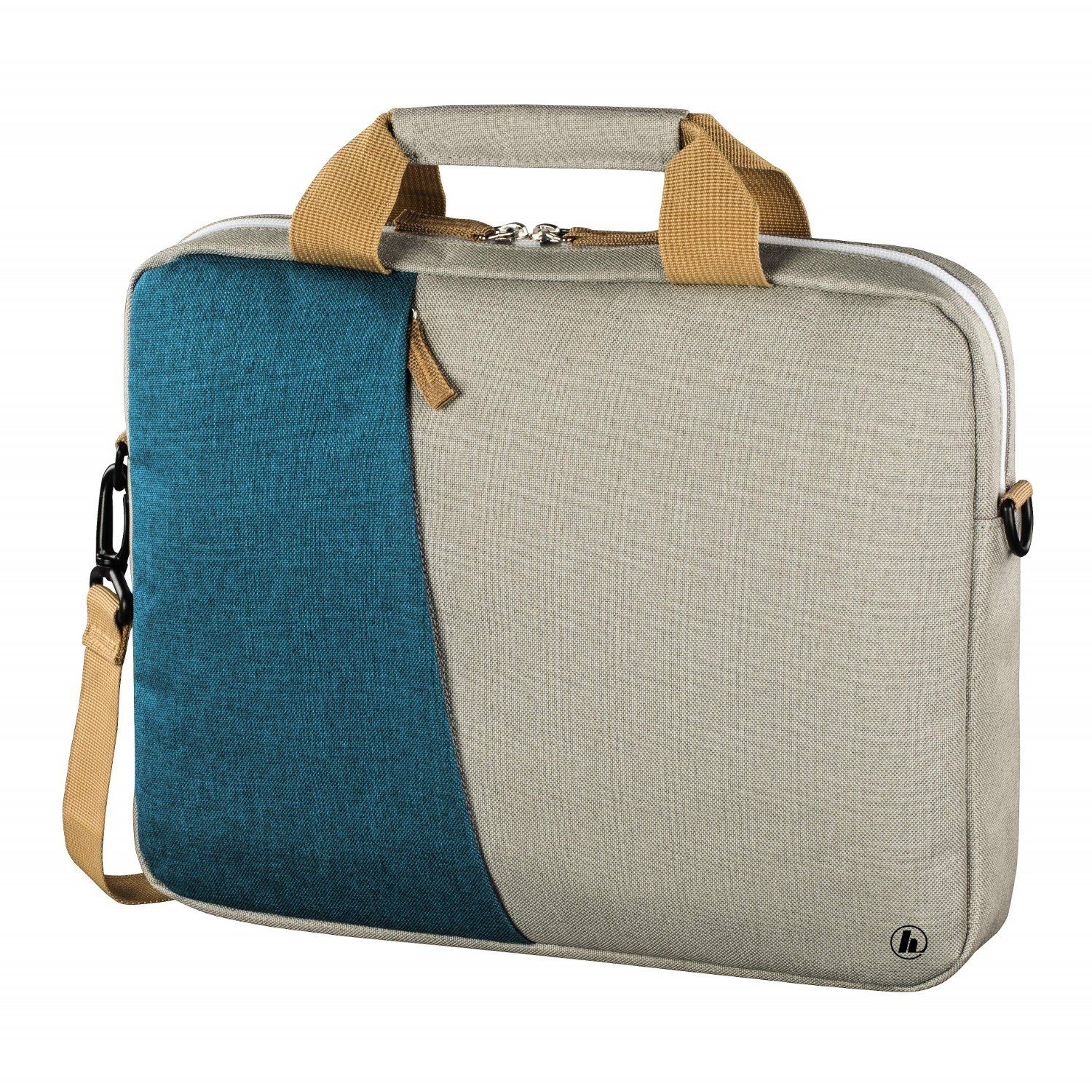 Hama Laptoptasche Notebook-Tasche Florenz Laptop-Sleeve Case, Gepolsterte Business Schutz-Hülle, Vordertasche, gepolsterter Schultergurt, Notebook-Fach mit Reißverschluss passend für 13" 13,3" 13,5" Zoll Laptop