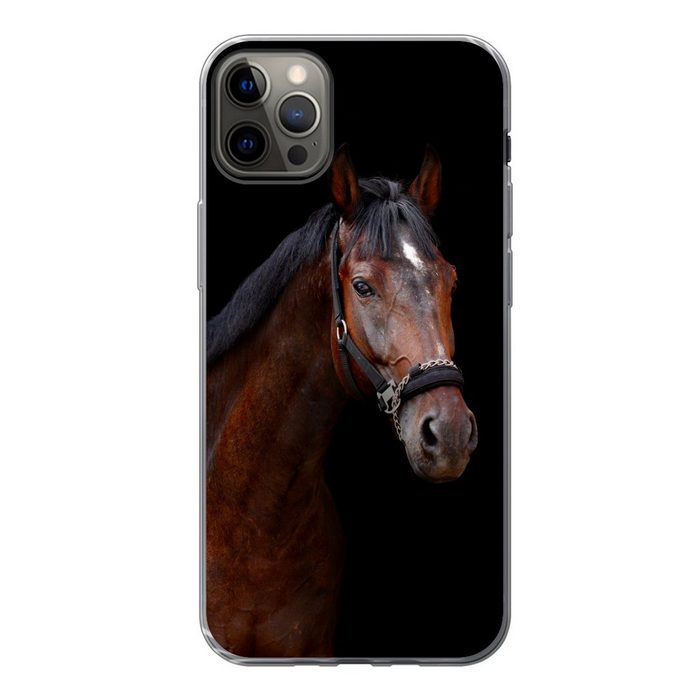 MuchoWow Handyhülle Pferd - Tiere - Braun Handyhülle Apple iPhone 13 Pro Max Smartphone-Bumper Print Handy