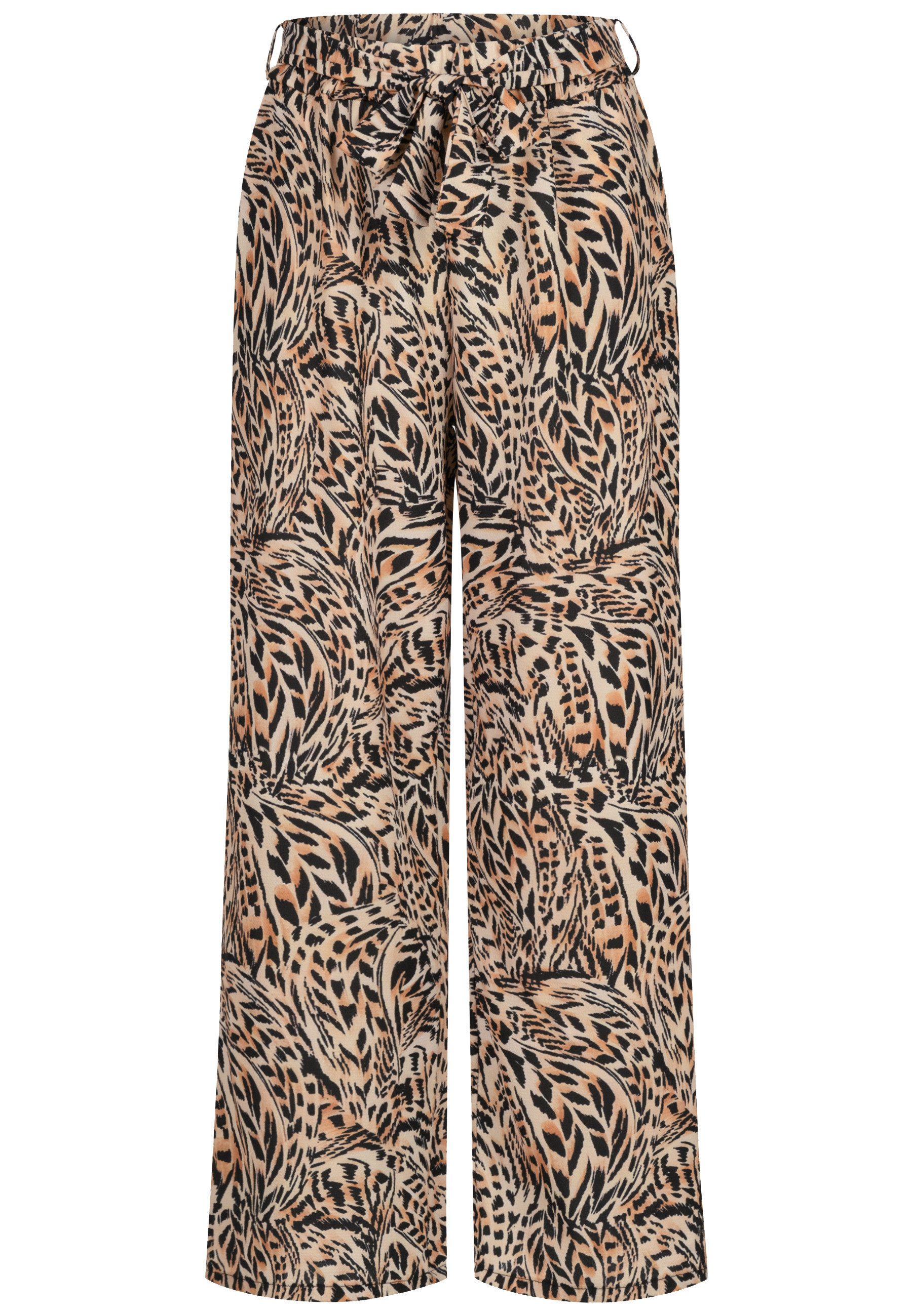 CLOUD 5IVE Stoffhose CLOUD 5IVE Summer Pants with tie belt and aop leo print (1-tlg)