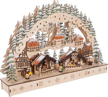 Myflair Möbel & Accessoires LED Schwibbogen Weihnachtsdeko (1-tlg), aus Holz, mit LED Beleuchtung, Höhe ca. 30 cm