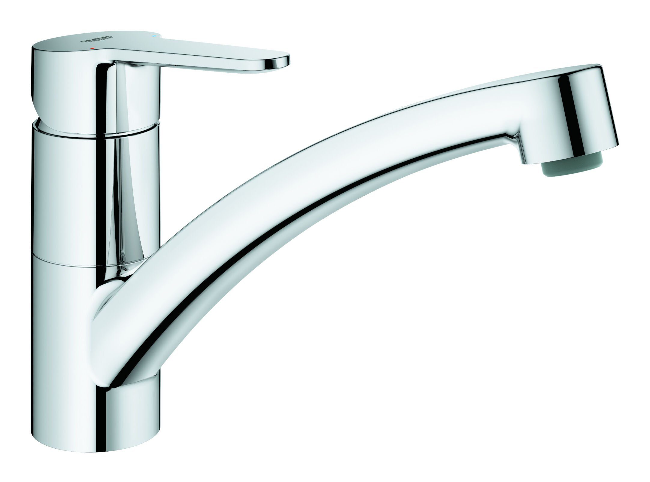 Grohe Küchenarmatur BauGo Einhand-Spültischbatterie flacher Auslauf - Chrom