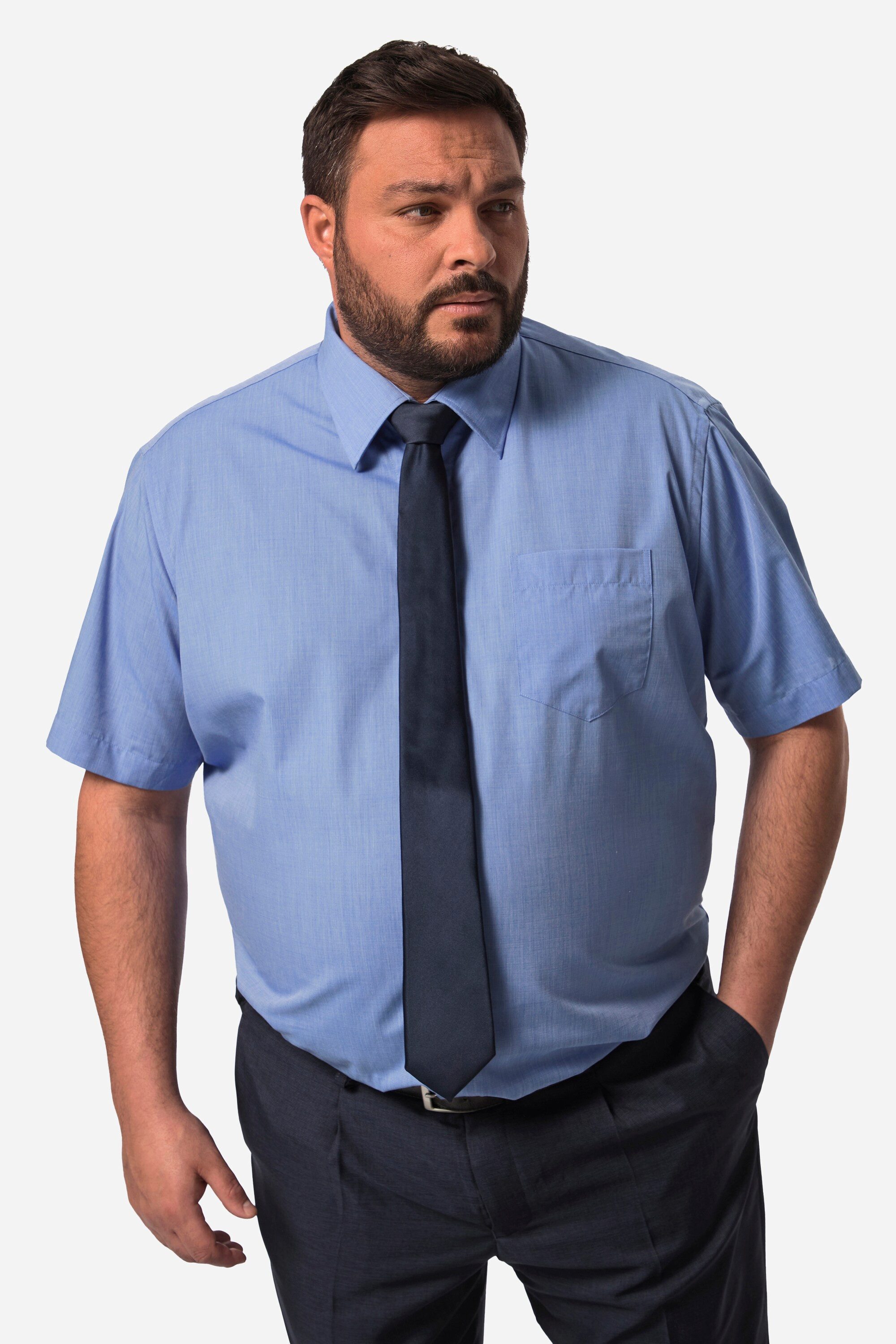 Men Plus Kurzarmhemd Men+ Businesshemd Halbarm EasyCare Vario-Kragen