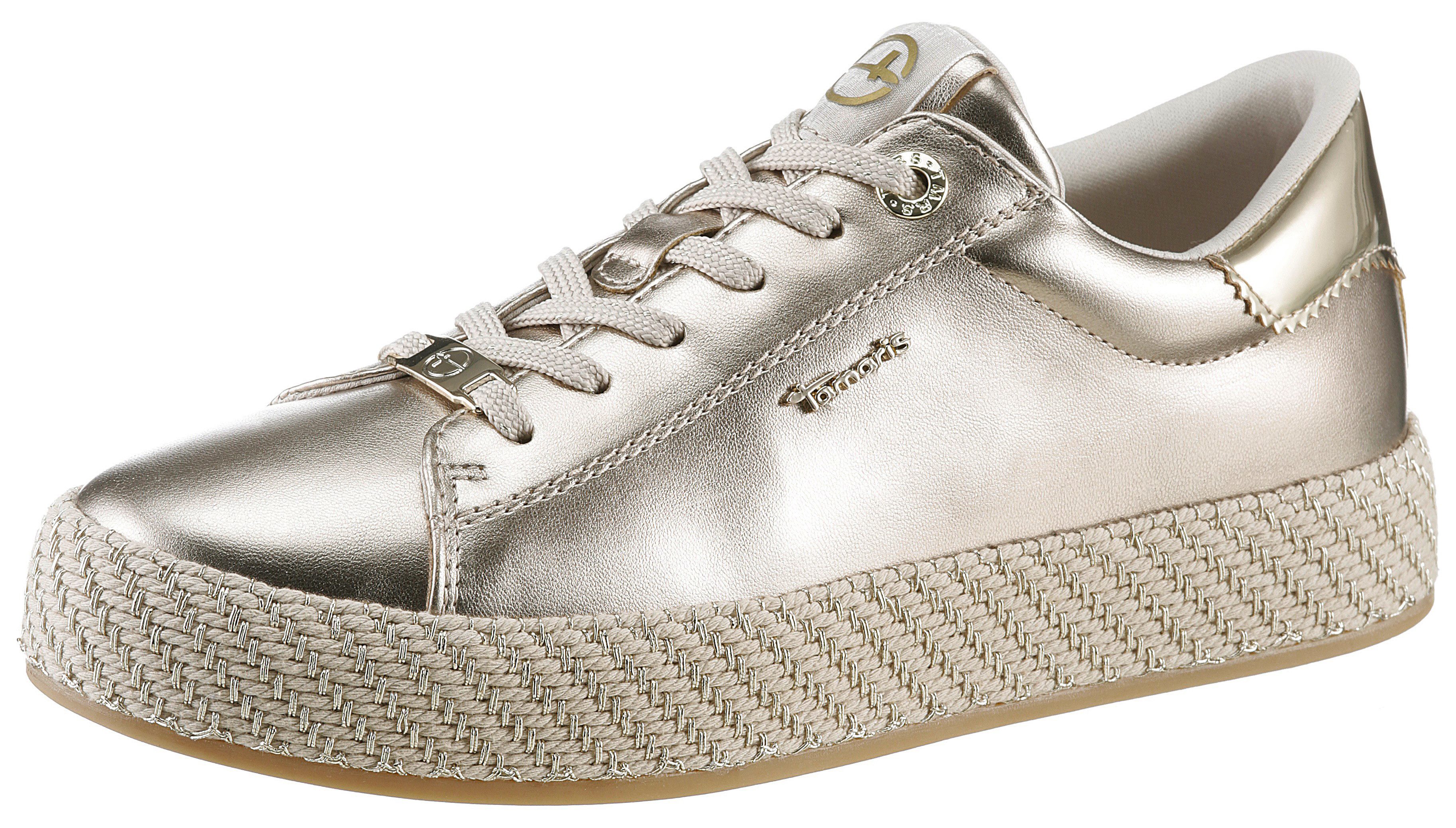 Tamaris Plateausneaker, Freizeitschuh, Halbschuh, Schnürschuh mit Textilkor günstig online kaufen