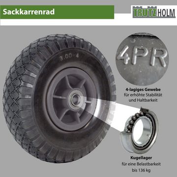 TRUTZHOLM Sackkarren-Rad Sackkarrenrad 260x85 mm 3.00-4 Bollerwagenrad, Luftrad, Ersatzrad