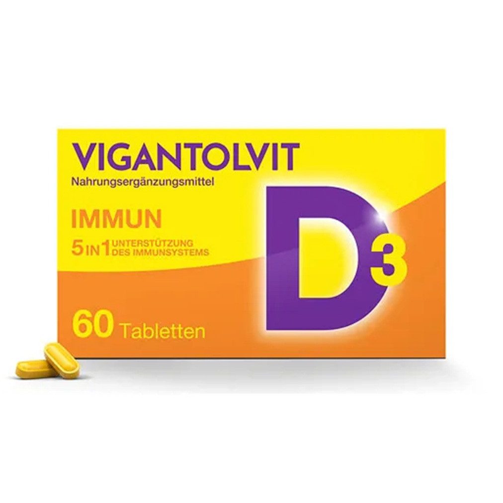 WICK Vigantolvit Immun Tabletten, 60 St., 37,4 g, 5 in 1 Kombination