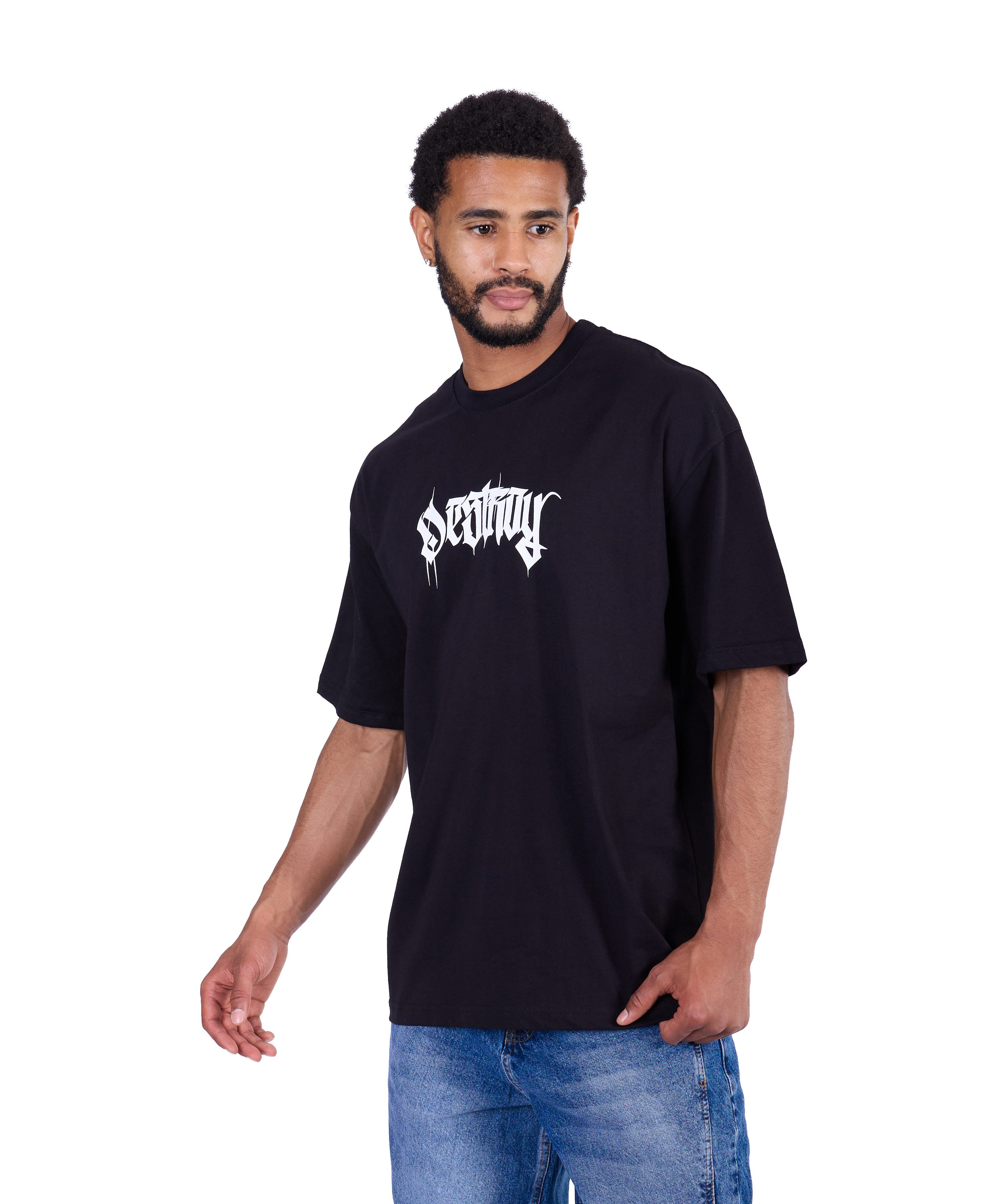 Denim House T-Shirt Oversized Herren T-Shirt mit lässigem Rückenprint Schwa günstig online kaufen