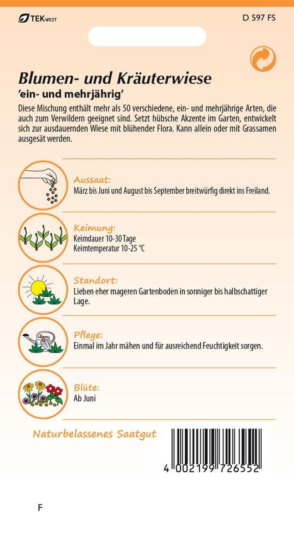 SAMEN PFANN Blumensamen Blumen- und Kräuterwiese - Blumenmischung Saatgut S günstig online kaufen