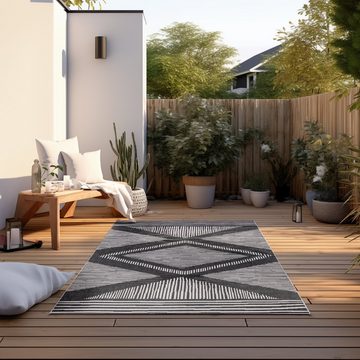 Teppich Rhombus, In- und Outdoor, ELLE DECORATION, rechteckig, Höhe: 5 mm, Flachgewebe, In-& Outdoor, Modern, Wendeteppich, Balkon, Wohnzimmer