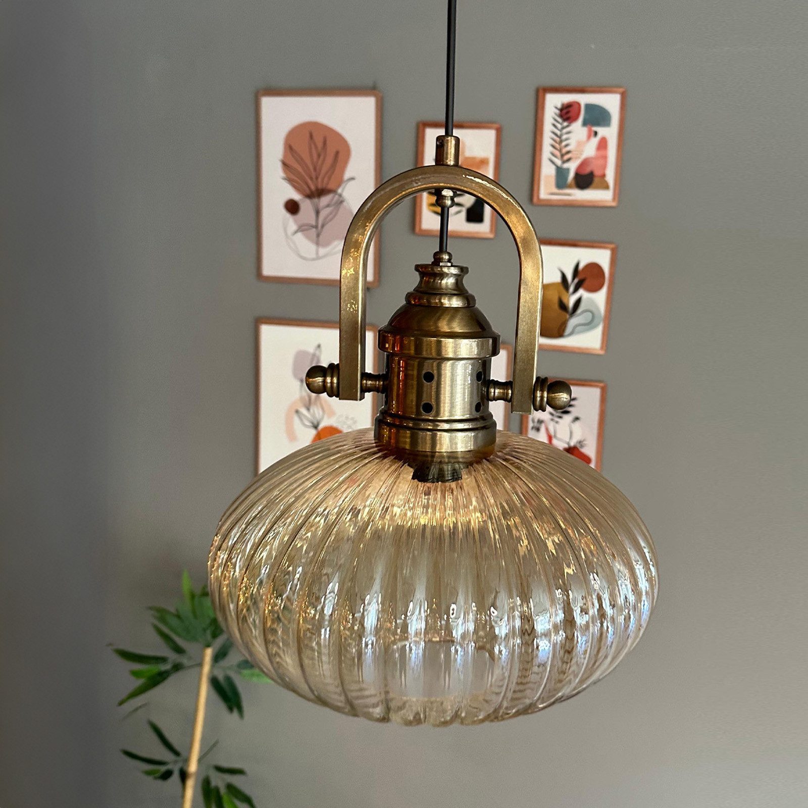 Bamyum Pendelleuchte Elegant Glas Pendelleuchte Hängelampe Restaurant Halle günstig online kaufen