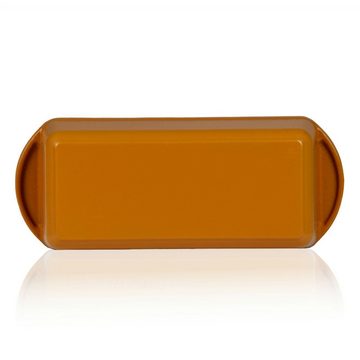 Mahlzeit Bräter Gusseisen, mit Deckel emailliert, 3 Liter, Sunny Orange, Schmortopf, Gusseisen