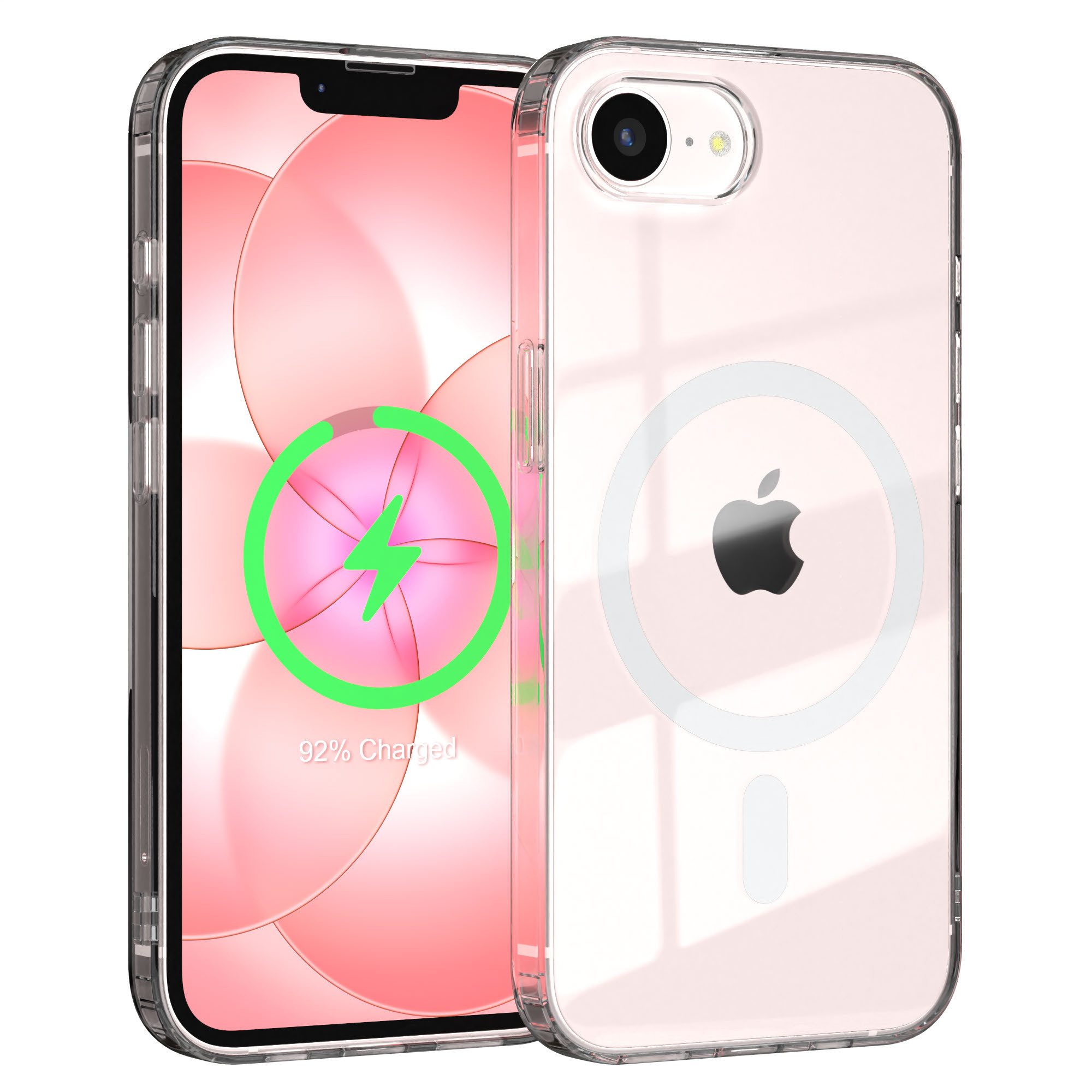 EAZY CASE Handyhülle Transparente Hülle mit MagSafe für iPhone 17e 6,1 Zoll, Back Cover, Bumper Case, Handy Schutzhülle Kameraschutz, Durchsichtig