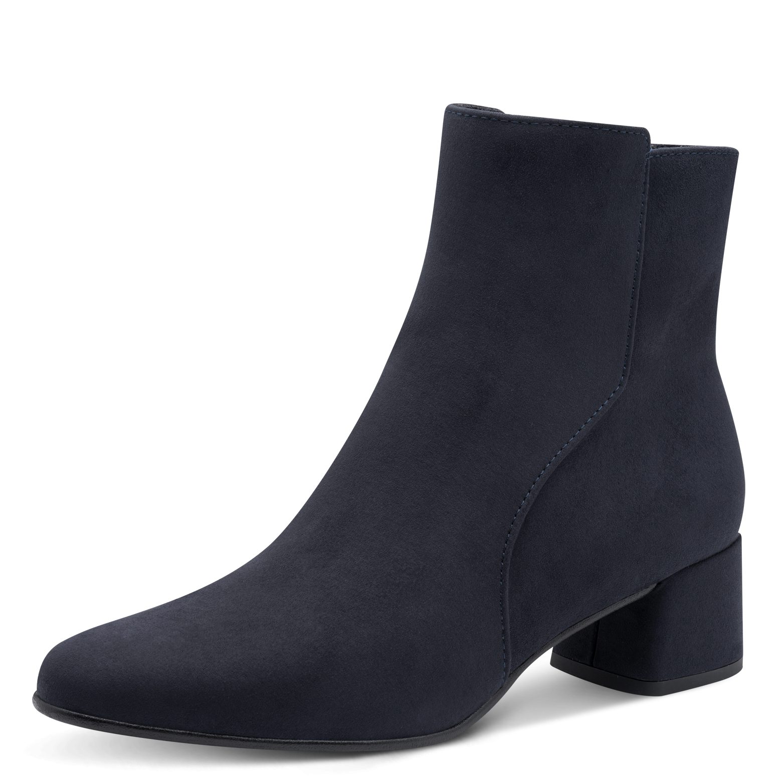 MARCO TOZZI Stiefelette, Blockabsatz, Businessschuh, Ankleboots mit Ziernähen