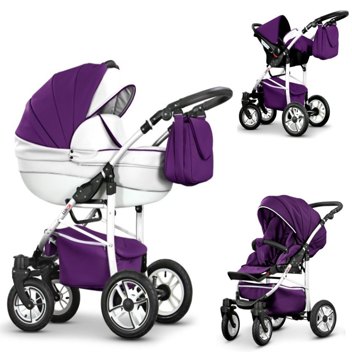 Coletto Kombi-Kinderwagen Craft Eco 4 in 1 inkl. Sportsitz, Autositz und Zubehör in 16 Farben