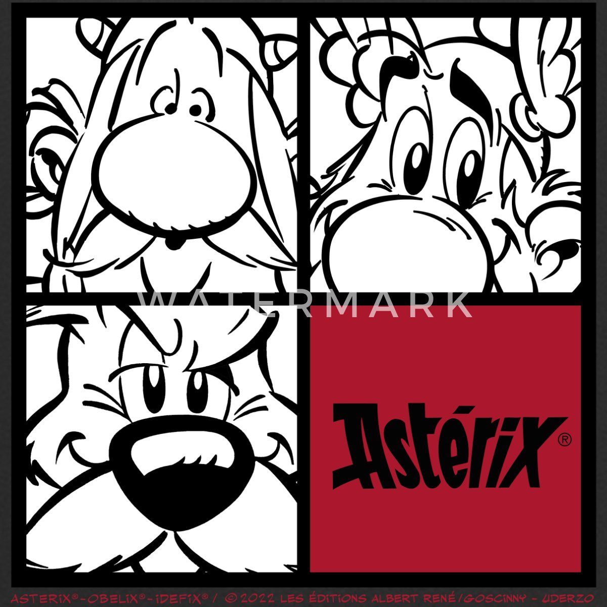 Spreadshirt Hoodie Asterix & Obelix & Idefix Porträt Kinder Kontrast-Hoodie (1-tlg)