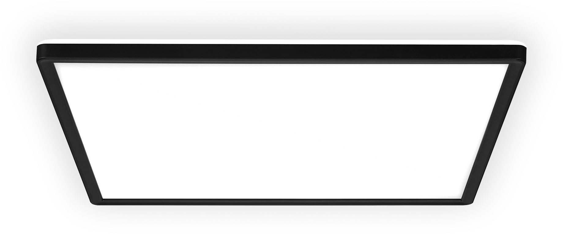 B.K.Licht LED Panel SHALLOW, LED fest integriert, Neutralweiß, 24x24x3 cm, Badlampe, Badezimmer, Küche, Wohnzimmer
