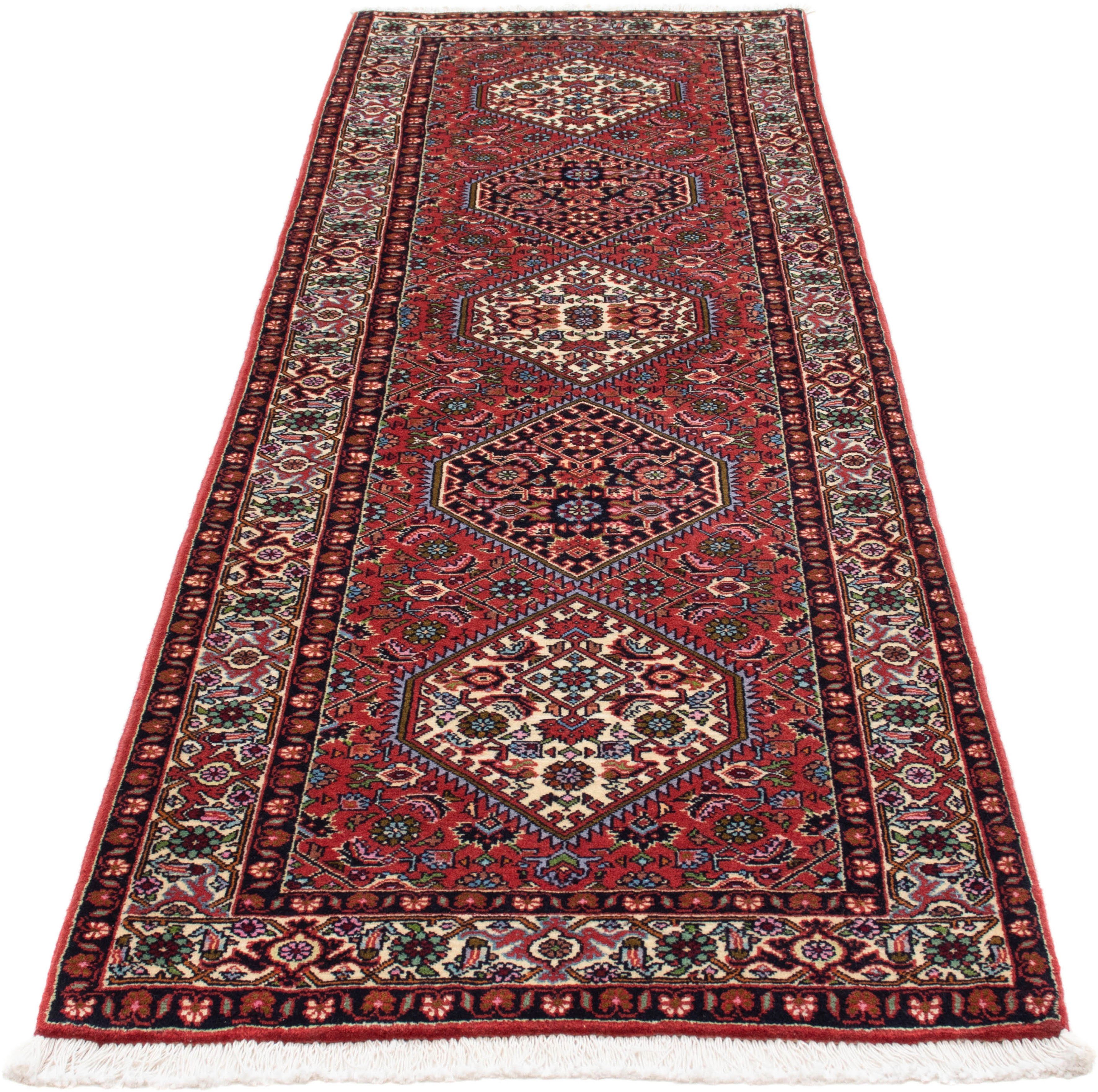 Orientteppich Perser - Bidjar - 238 x 75 cm - hellrot, morgenland, rechteckig, Höhe: 15 mm, Wohnzimmer, Handgeknüpft, Einzelstück mit Zertifikat | Kurzflor-Teppiche