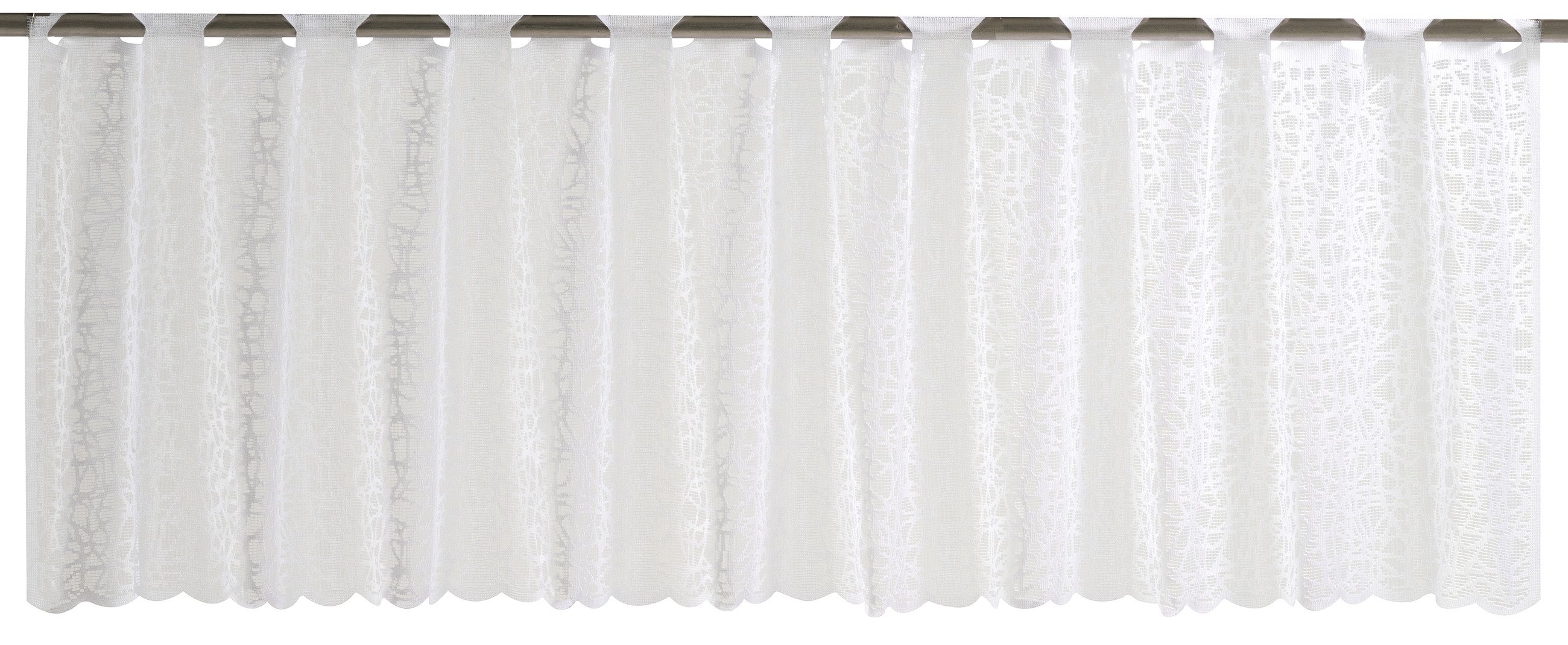 ELBERSDRUCKE Scheibengardine Bistrogardine Membran Stickerei weiß halbtrans günstig online kaufen