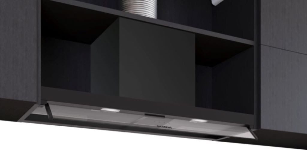 SIEMENS Flachschirmhaube LJ95BCC60, Designhaube 90 cm, Abluft oder Umluft, Mattschwarz, EEK: B Serie iQ300 LJ95BCC60, Designhaube 90 cm, Abluft oder Umluft, Mattschwarz, EEK: B