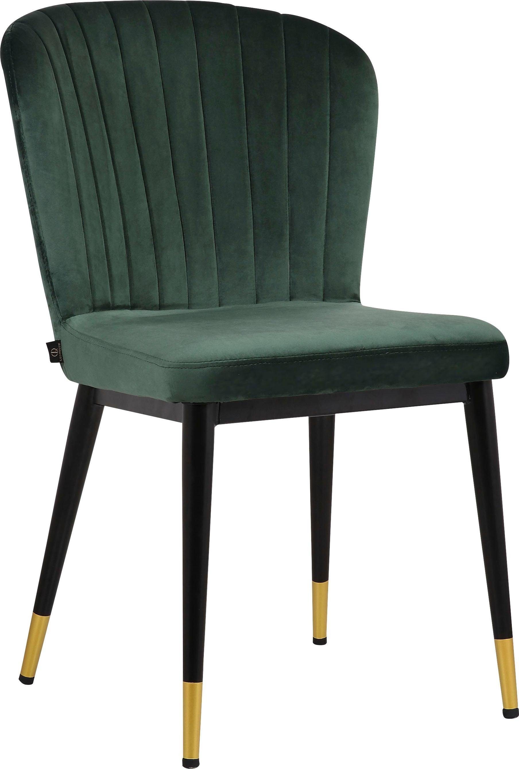 Leonique Esszimmerstuhl Dinan (Set), 2er-Set mit gepolstertem Sitz und Rückenlehne, modernes Design grün