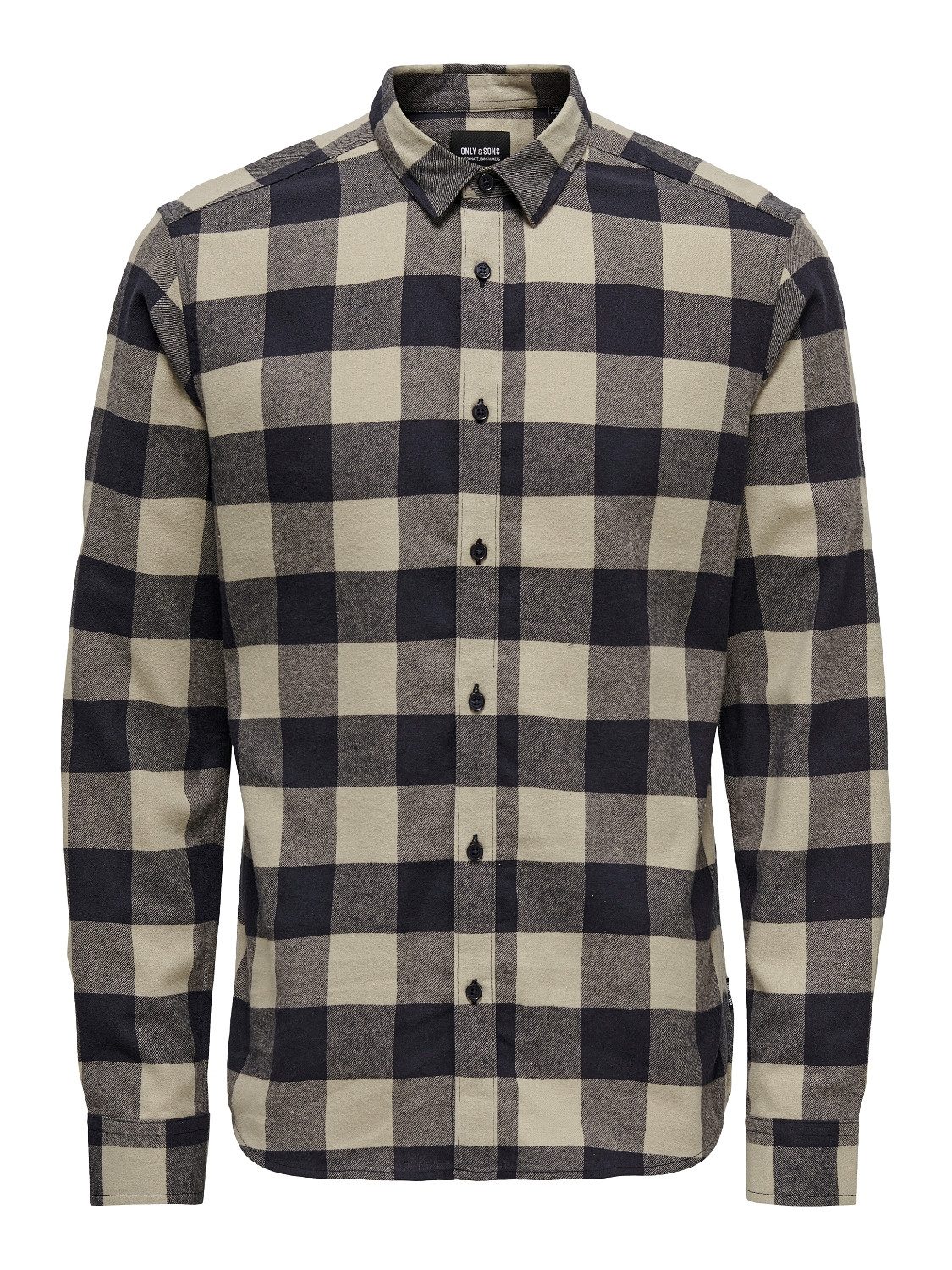 navy offwhite kariert