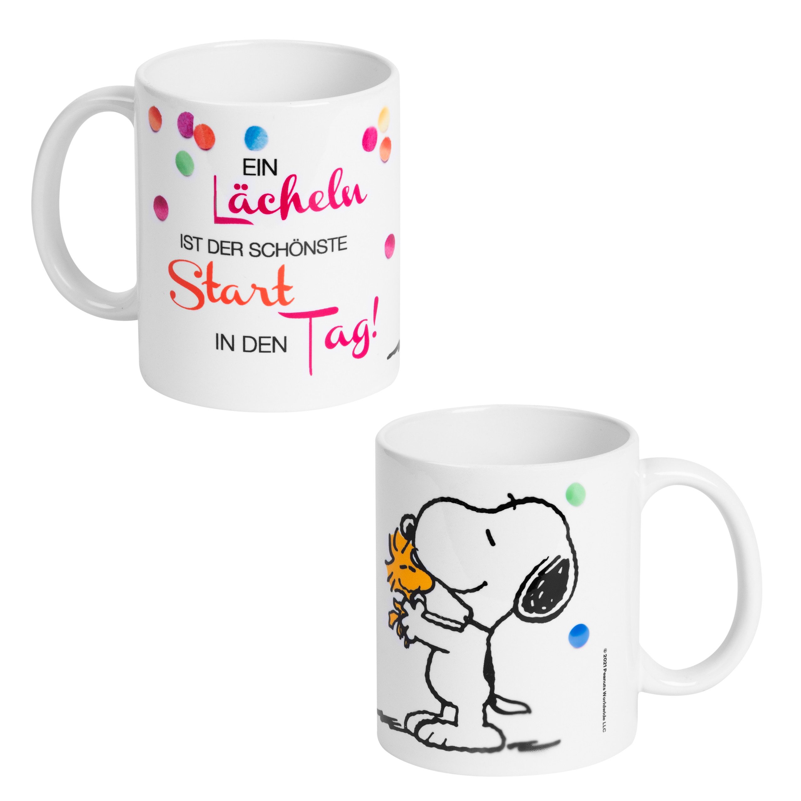 United Labels® Tasse Peanuts Snoopy - Ein Lächeln ist...! - Mug, Keramik