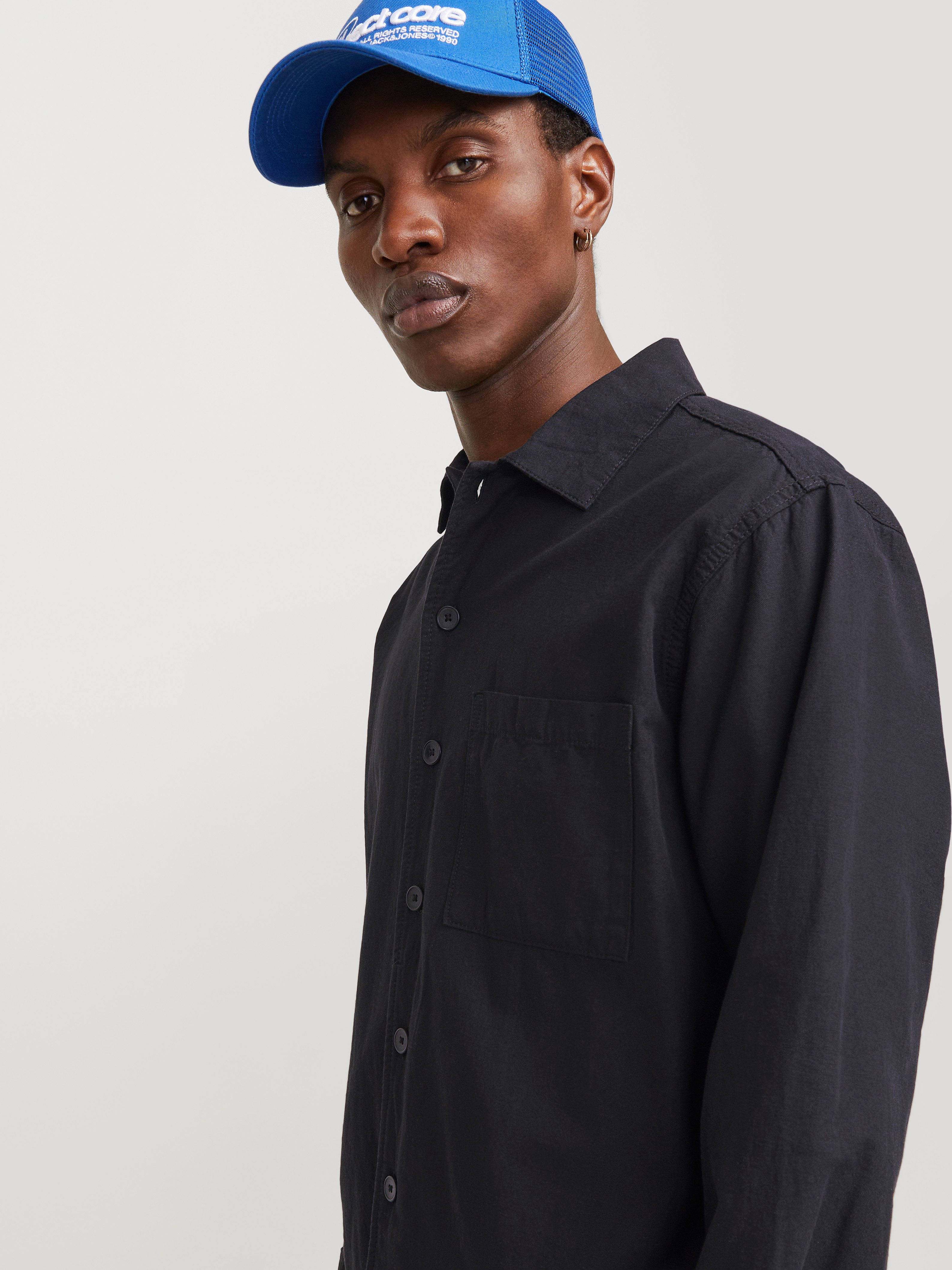 Jack & Jones Langarmhemd JJEURBAN EDGE OVERSHIRT LS SN mit Hemdkragen günstig online kaufen