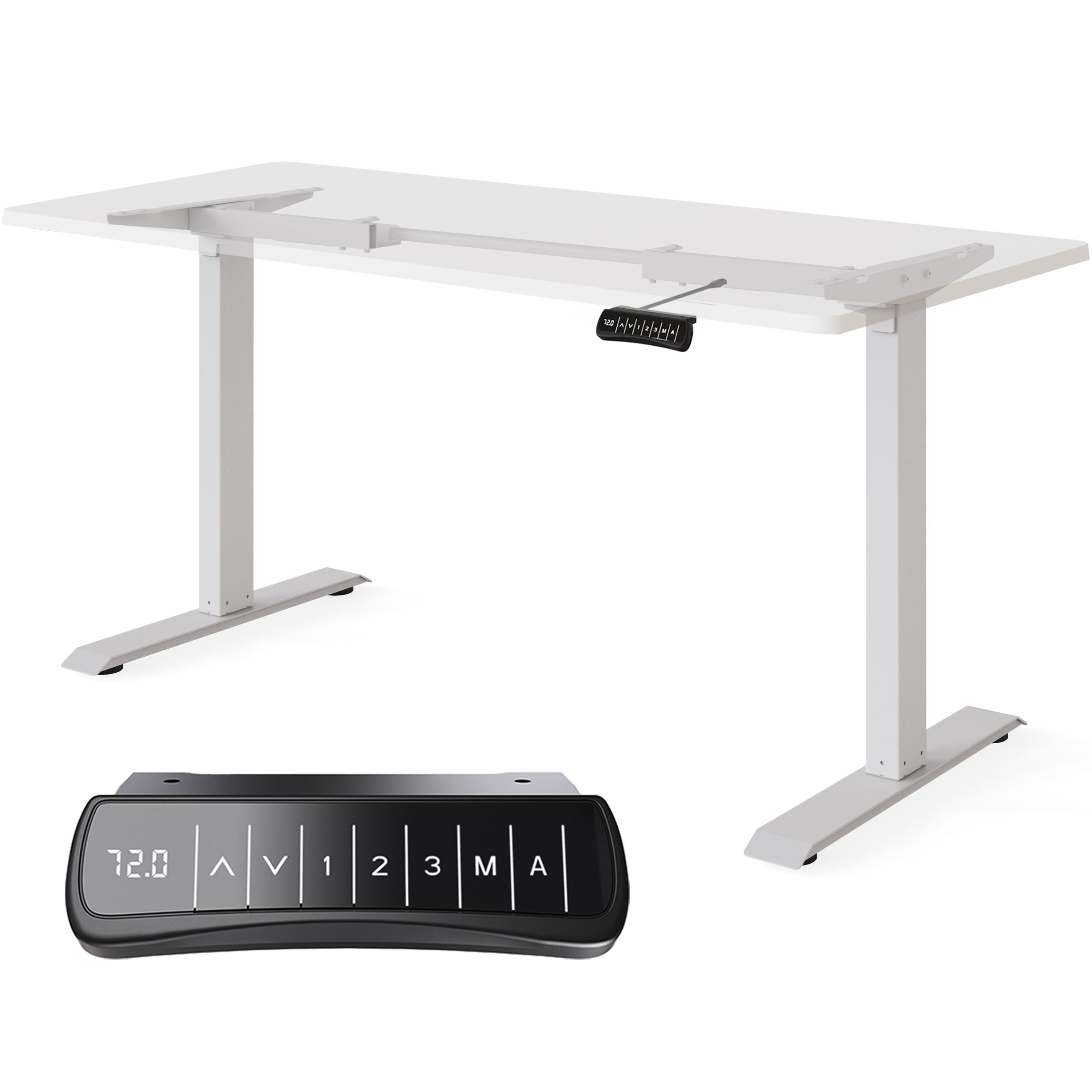 DESKSPACE Tischgestell Pro Höhenverstellbares Tischgestell mit USB, Memory & Kollisionsschutz (Einzelartikel), Elektrisch höhenverstellbar, Memoryfunktion, USB, Kollisionsschutz