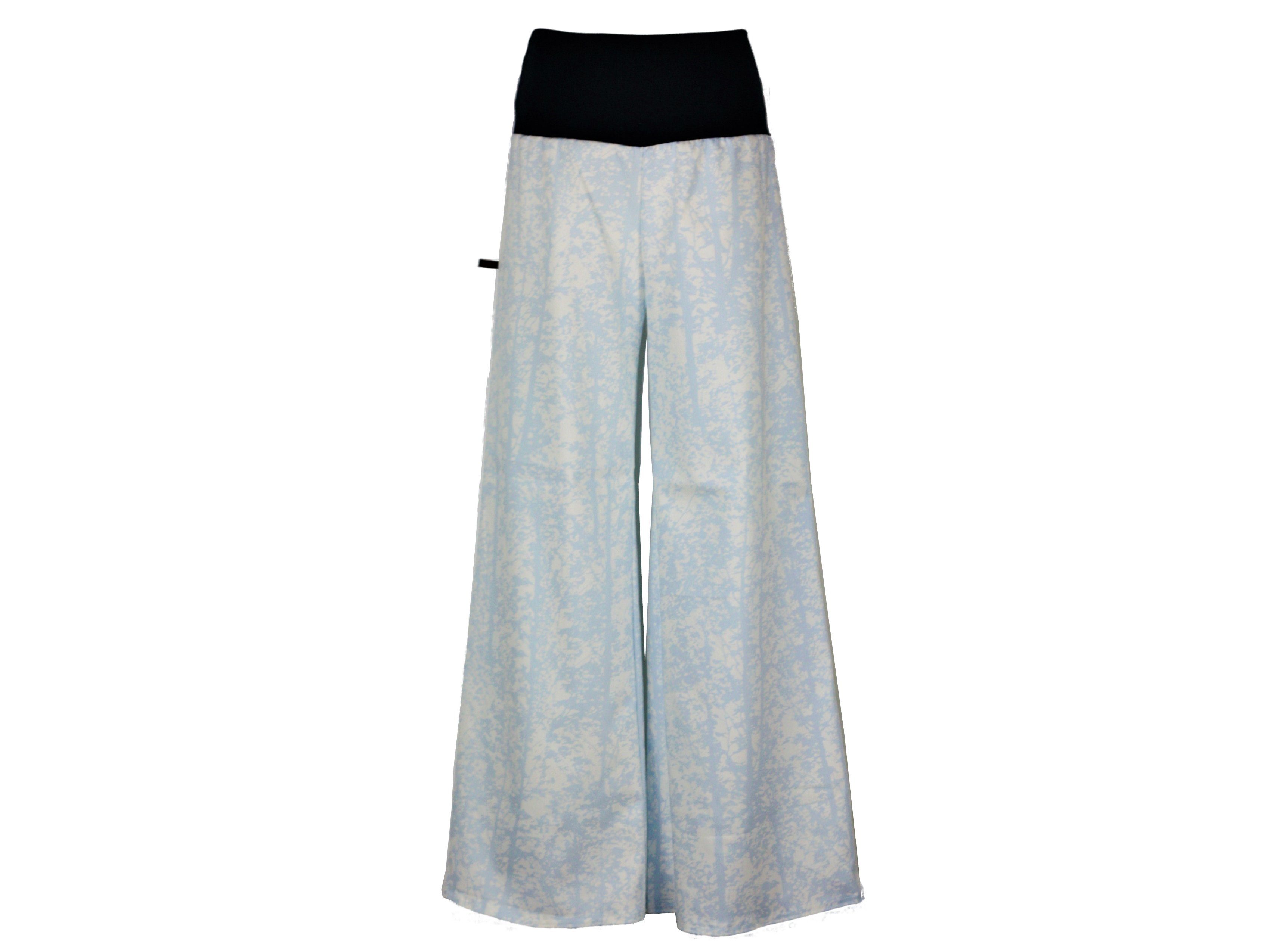 Muster dunkle Marlene Bein design weites Hellblau Stretch-Jeans Weiß Stil