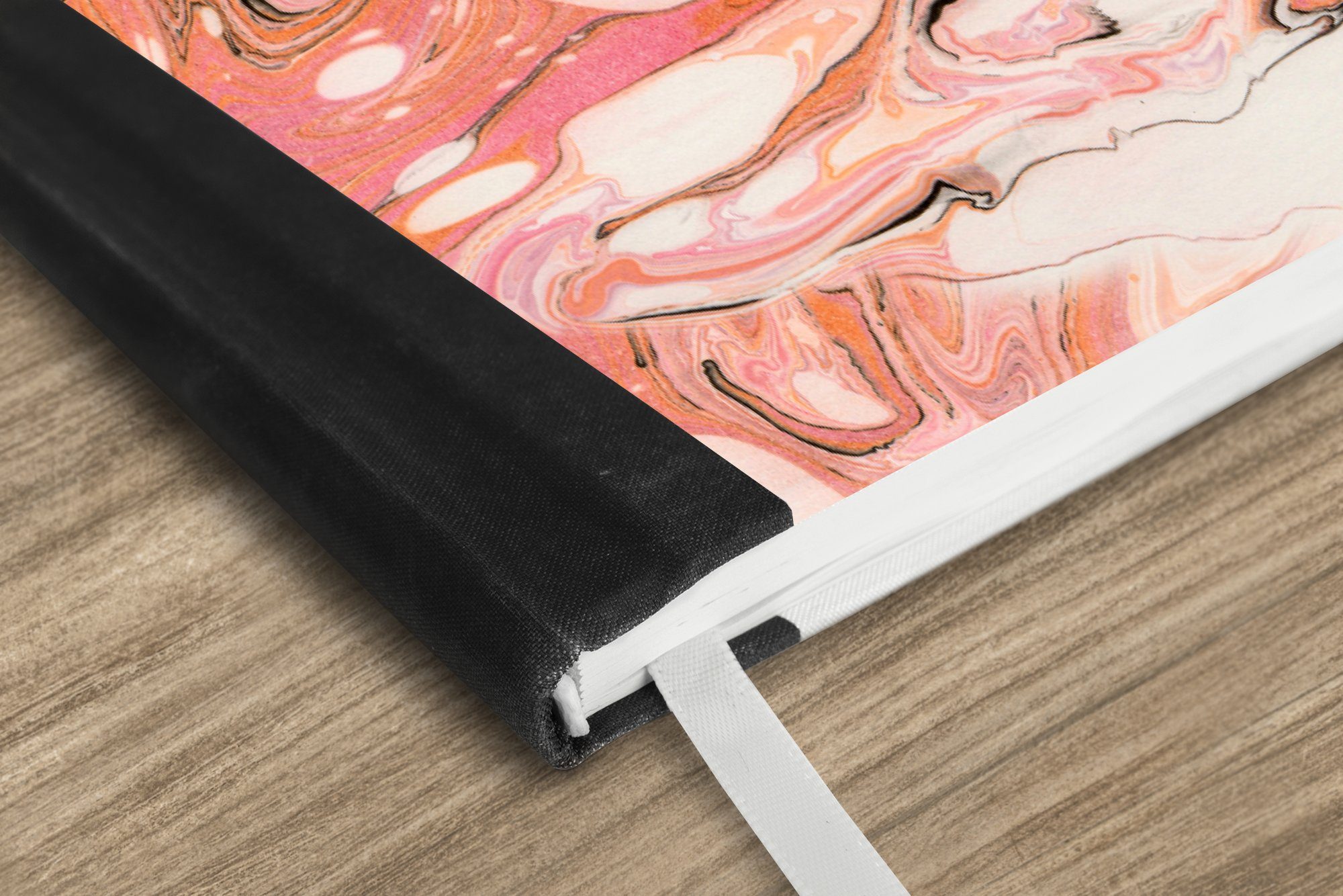 Thumbnail - MuchoWow Notizbuch Marmor - Rosa - Schwarz, Notebook, Notizblock a5, Tagebuch, Journal Liniert