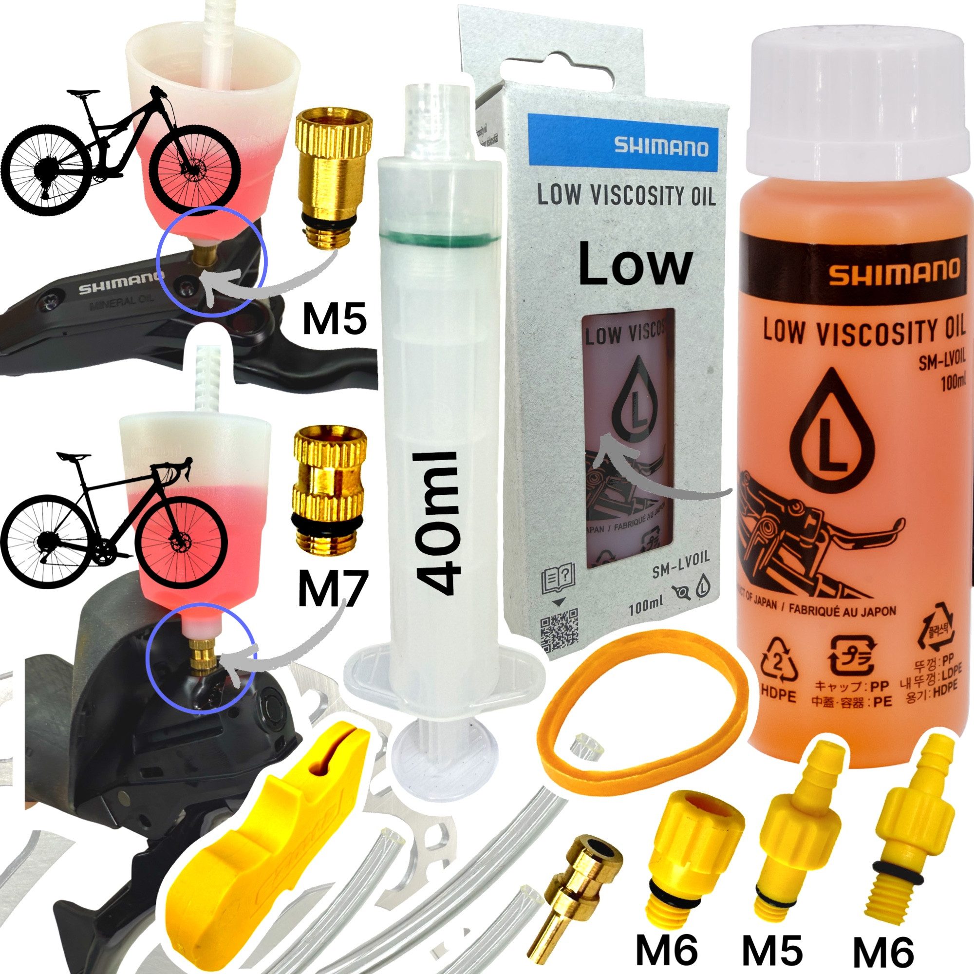 Fantic26 Fahrrad-Montageständer Shimano Hydraulik LOW Mineral ÖL 100ml + F26 Service Entlüftungskit