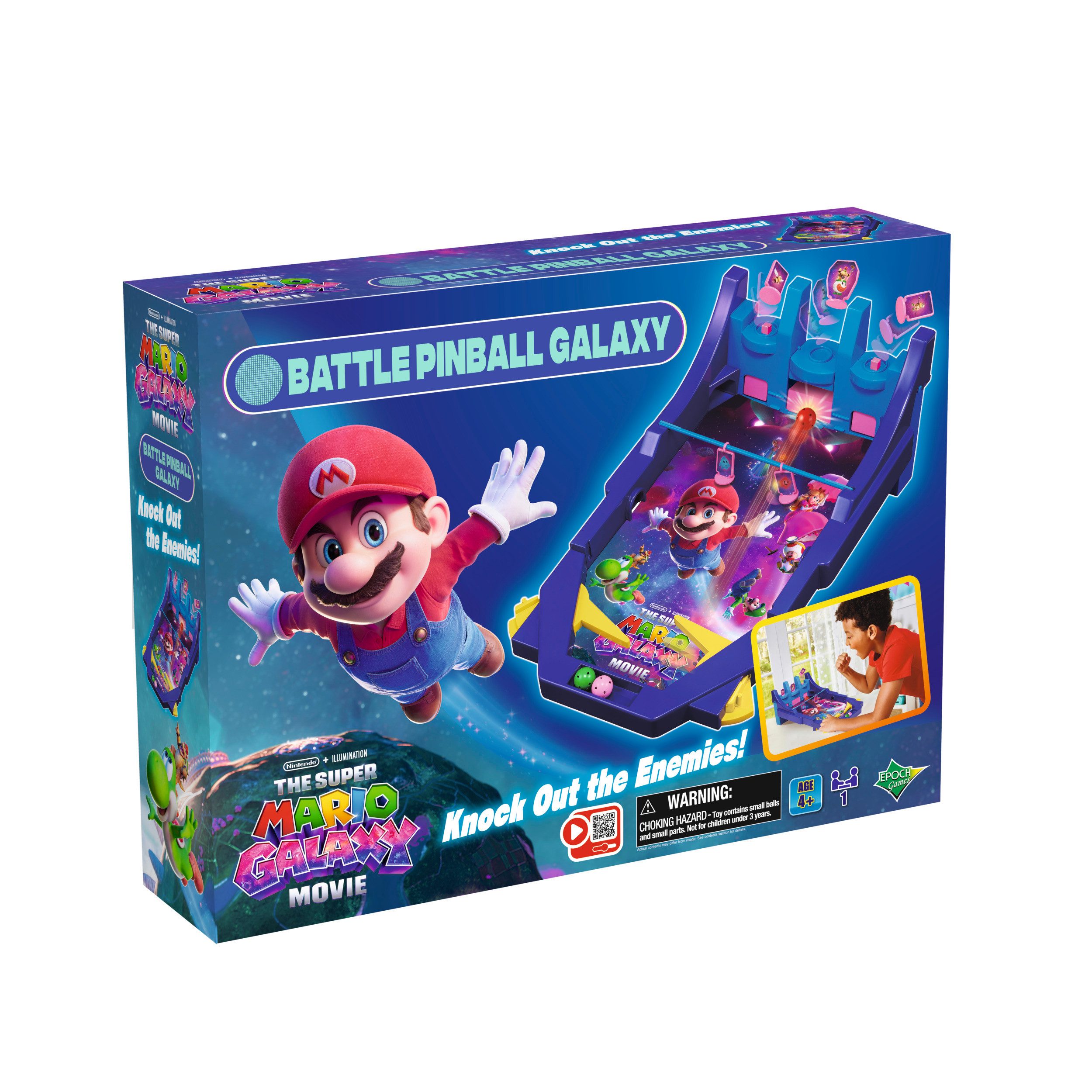 EPOCH Games Spiel Super Mario™ Galaxy Movie Battle Pinball, Familienspiel