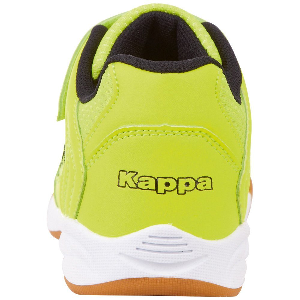 Kappa - mit praktischer Hallenschuh yellow-black Elastikschnürung