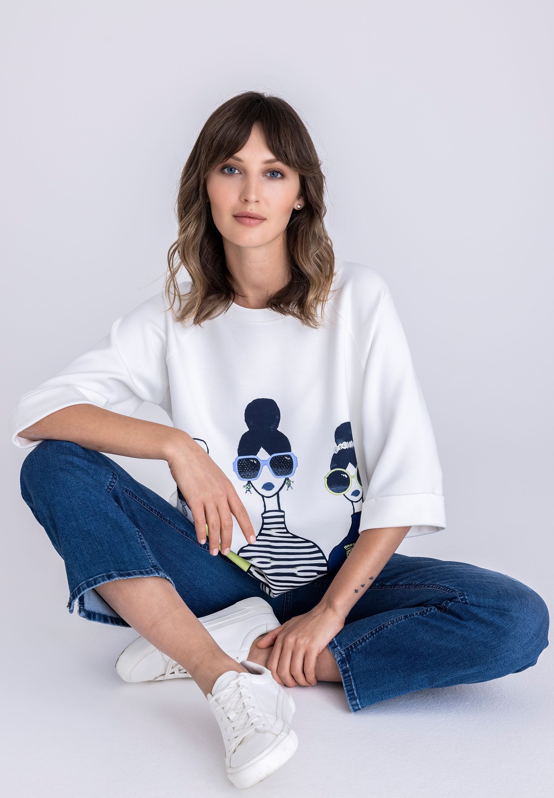 TUZZI T-Shirt mit Figurenprint