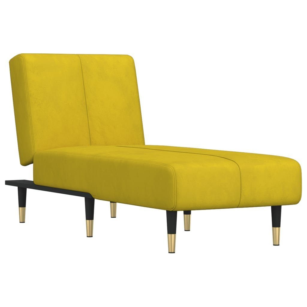 Teile 1 Chaiselongue Chaiselongue Samt, vidaXL Gelb