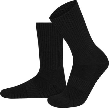 normani Wandersocken (4er-Set, 4 Paar) Gepolsterte Trekkingsocken aus Wolle -Atmungsaktiv