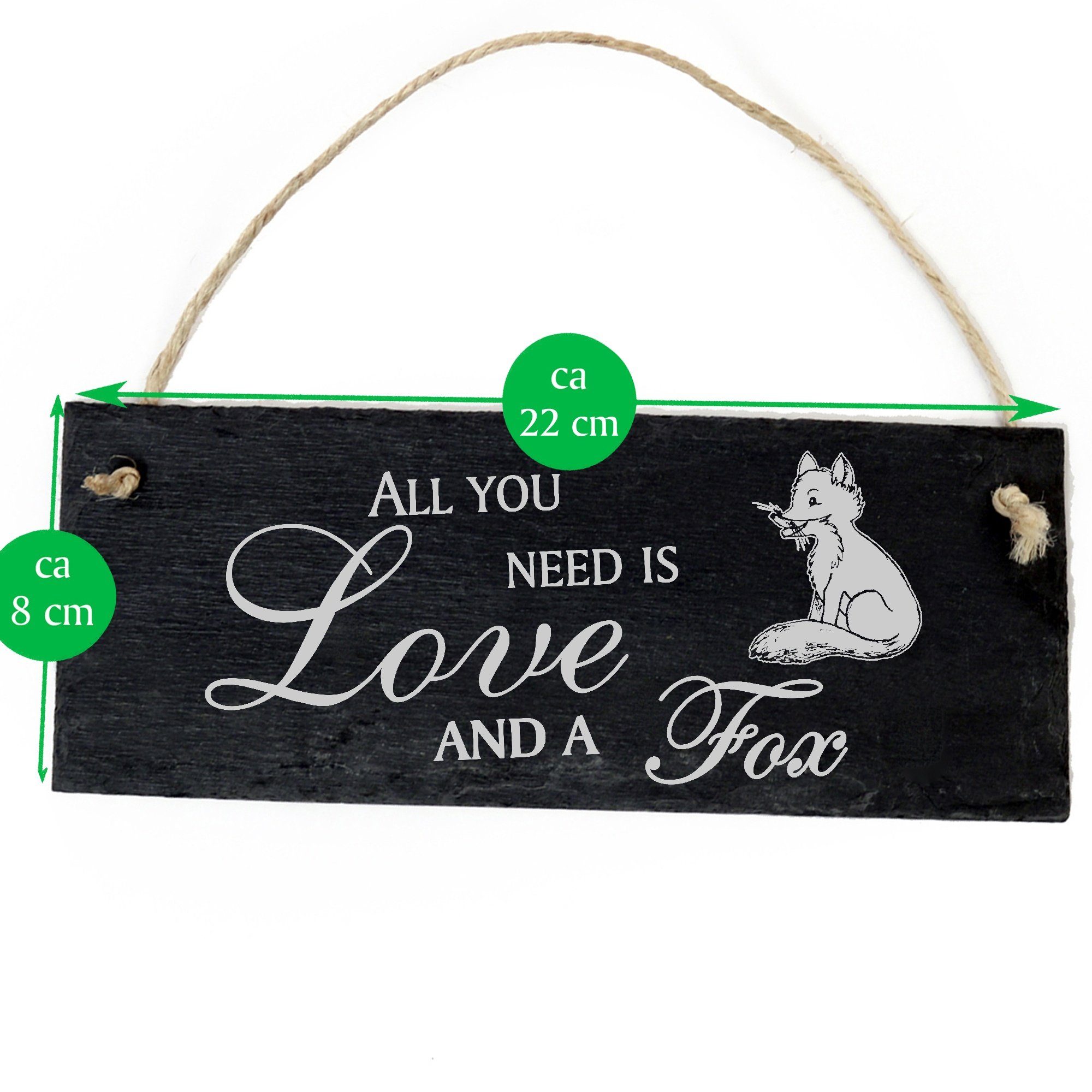 is All Love need Hängedekoration sitzender 22x8cm Fox you Fuchs and a Dekolando