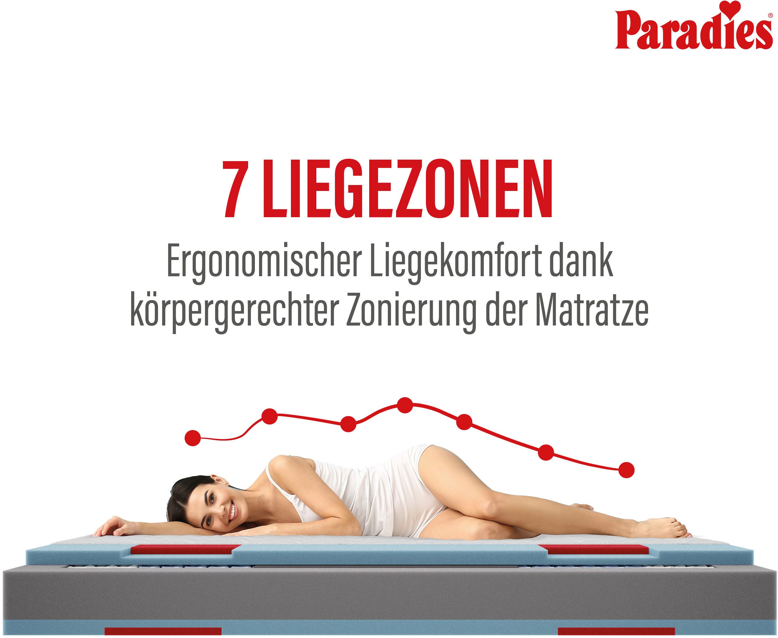 Taschenfederkernmatratze Paradies Prolife Strong XXL Version des Testsiegers*, Paradies, 22 cm hoch, Kaltschaumversion Note GUT (2,2), getestet in 90x200 cm, Härtegrad 3