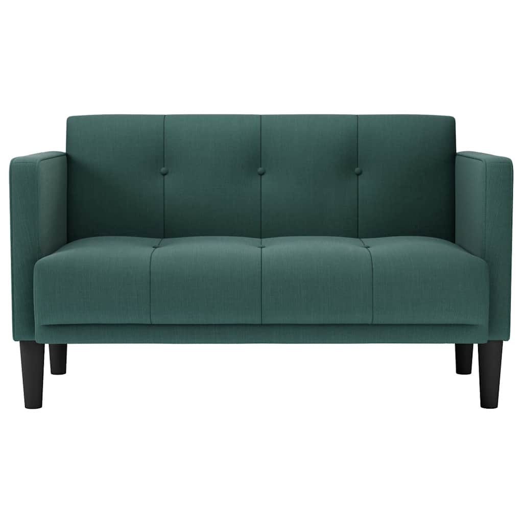 vidaXL Sofa Zweisitzer-Sofa Dunkelgrün 111 cm Stoff, 1 Teile günstig online kaufen